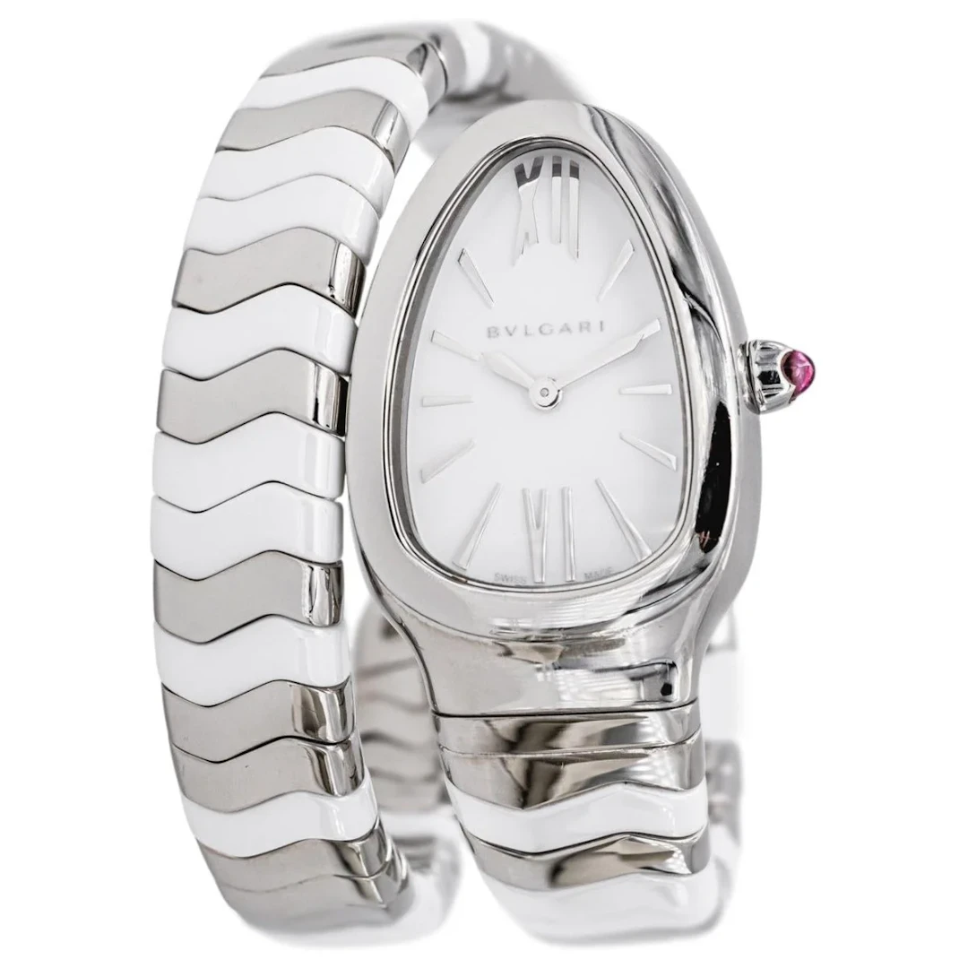 Montre BULGARI "Spiga" en acier, céramique et spinelle