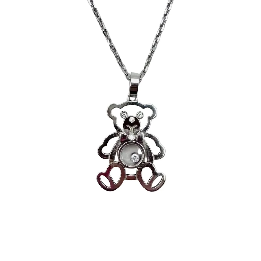 Necklace Pendant CHOPARD "Happy Diamond Teddy Bear" in white gold and diamonds