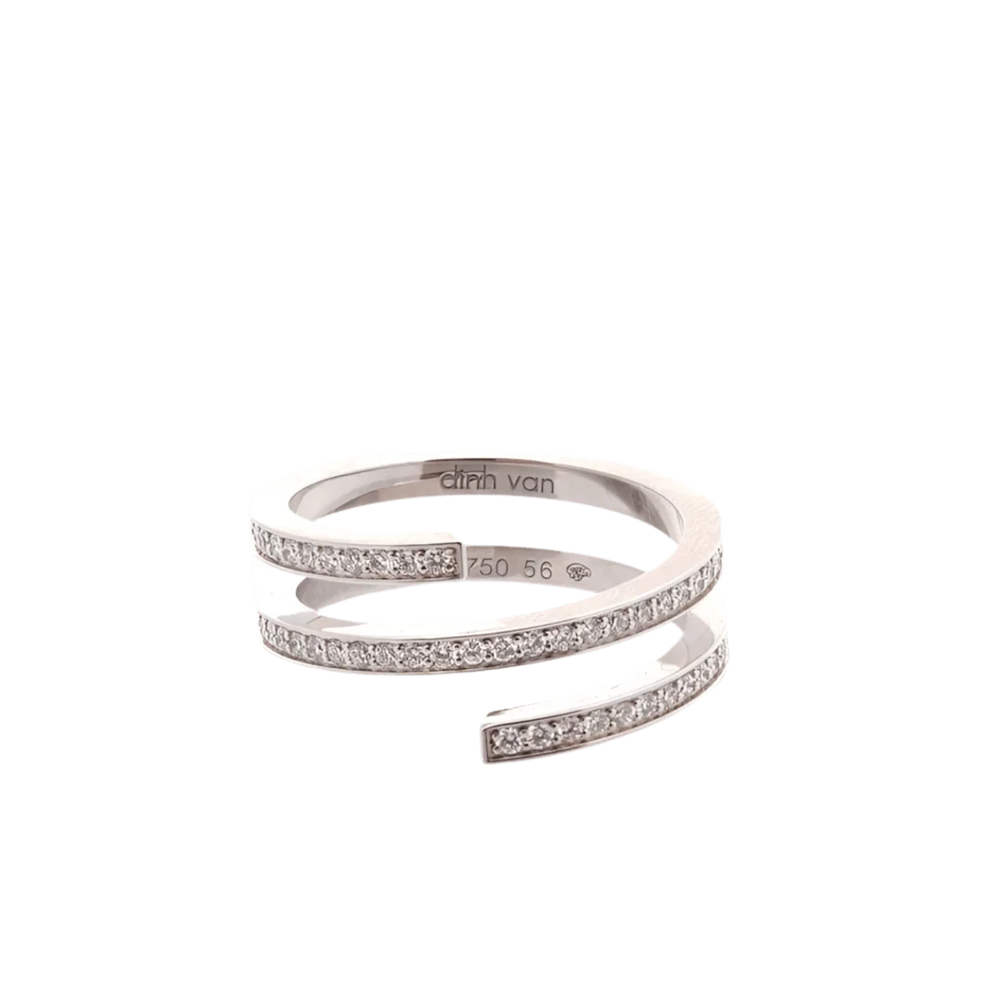 DINH VAN "Spirale" Ring in White Gold and Diamonds