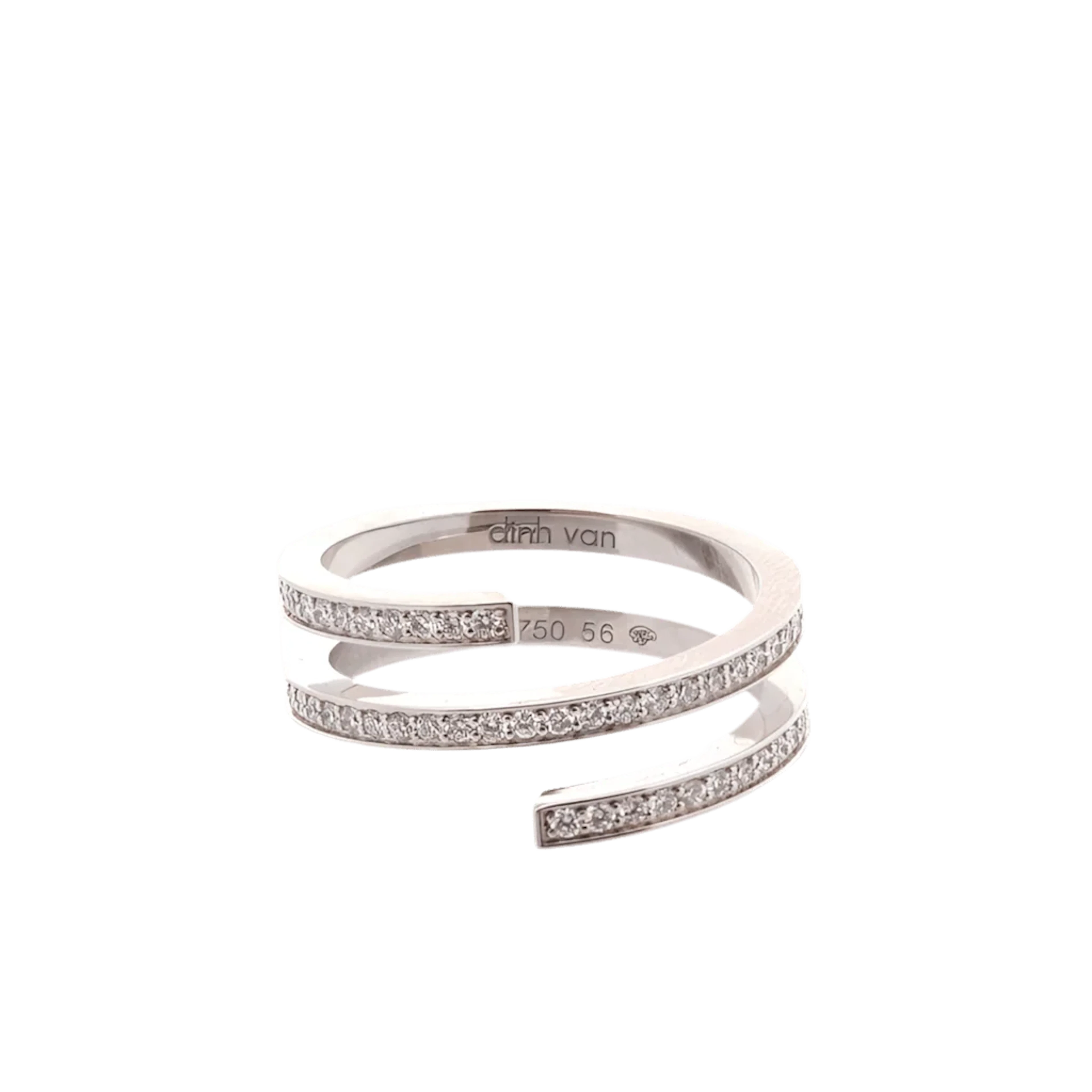 DINH VAN "Spirale" Ring in White Gold and Diamonds