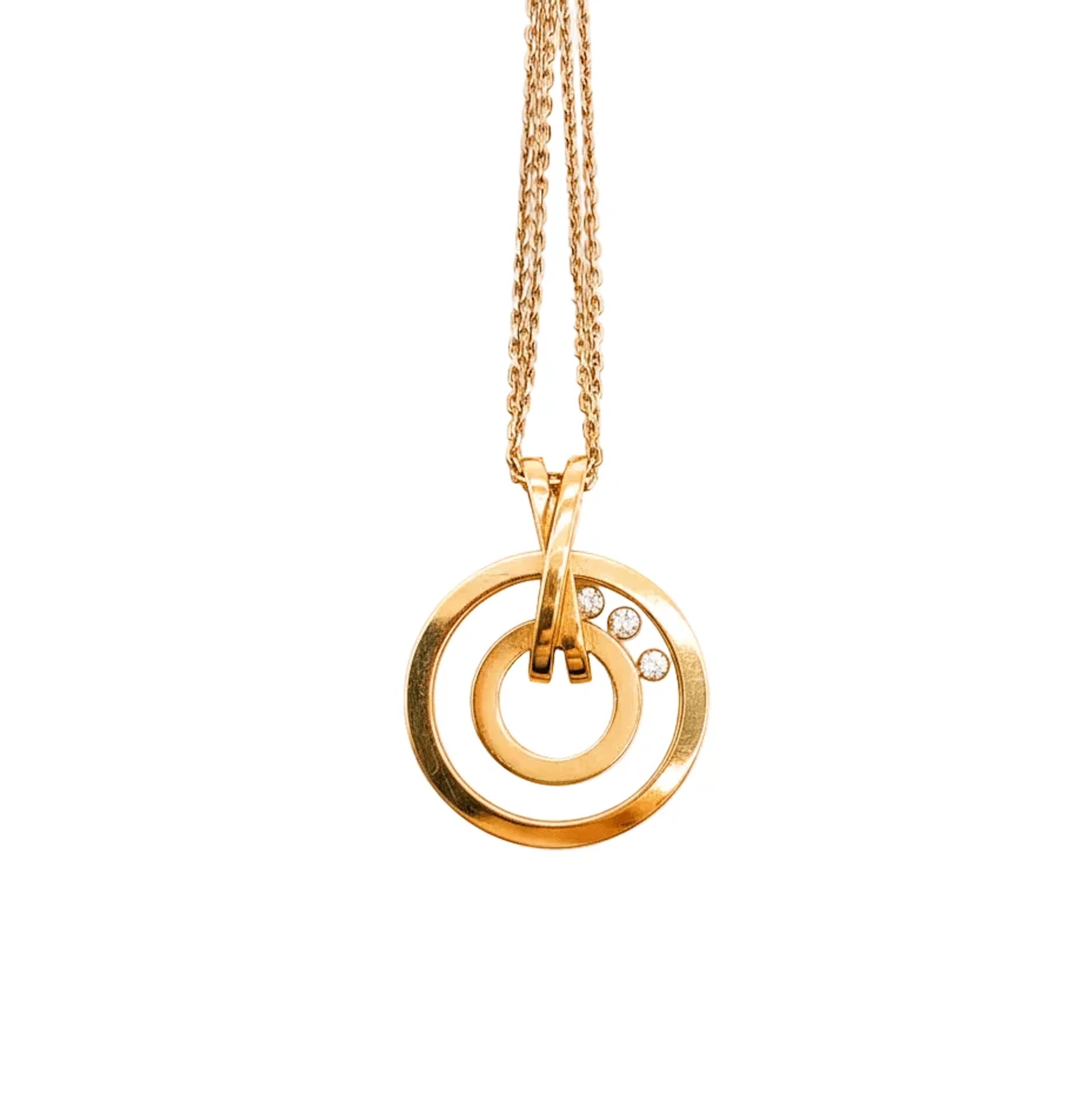 CHOPARD "Happy Diamonds" Pendant Necklace in yellow gold and diamonds