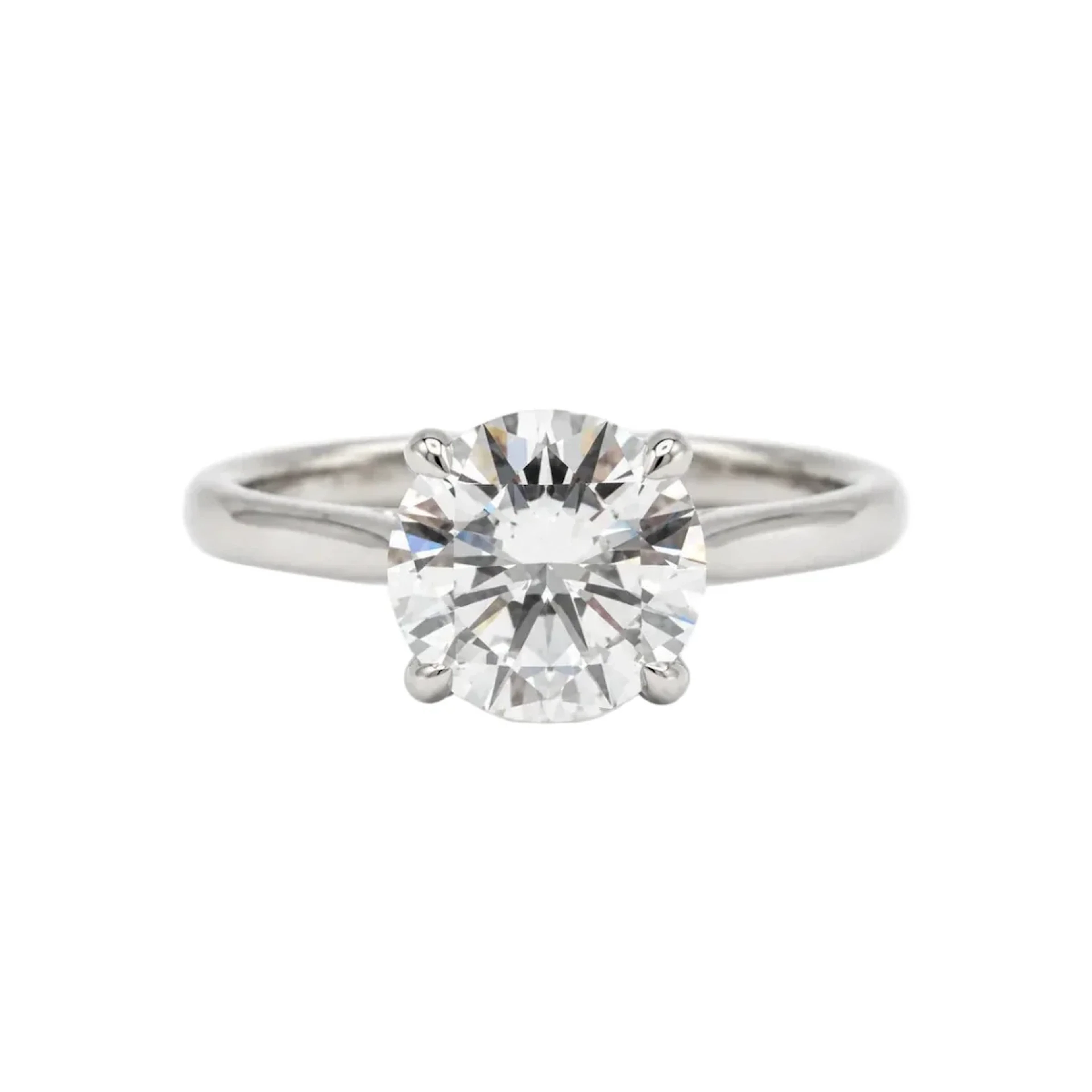White Gold Solitaire Ring with Diamond