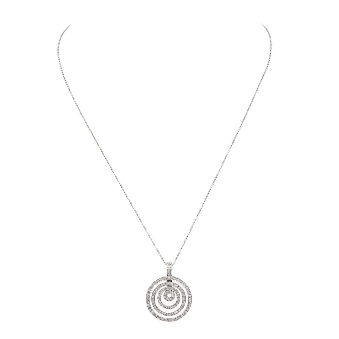 White Gold and Diamond Pendant Necklace