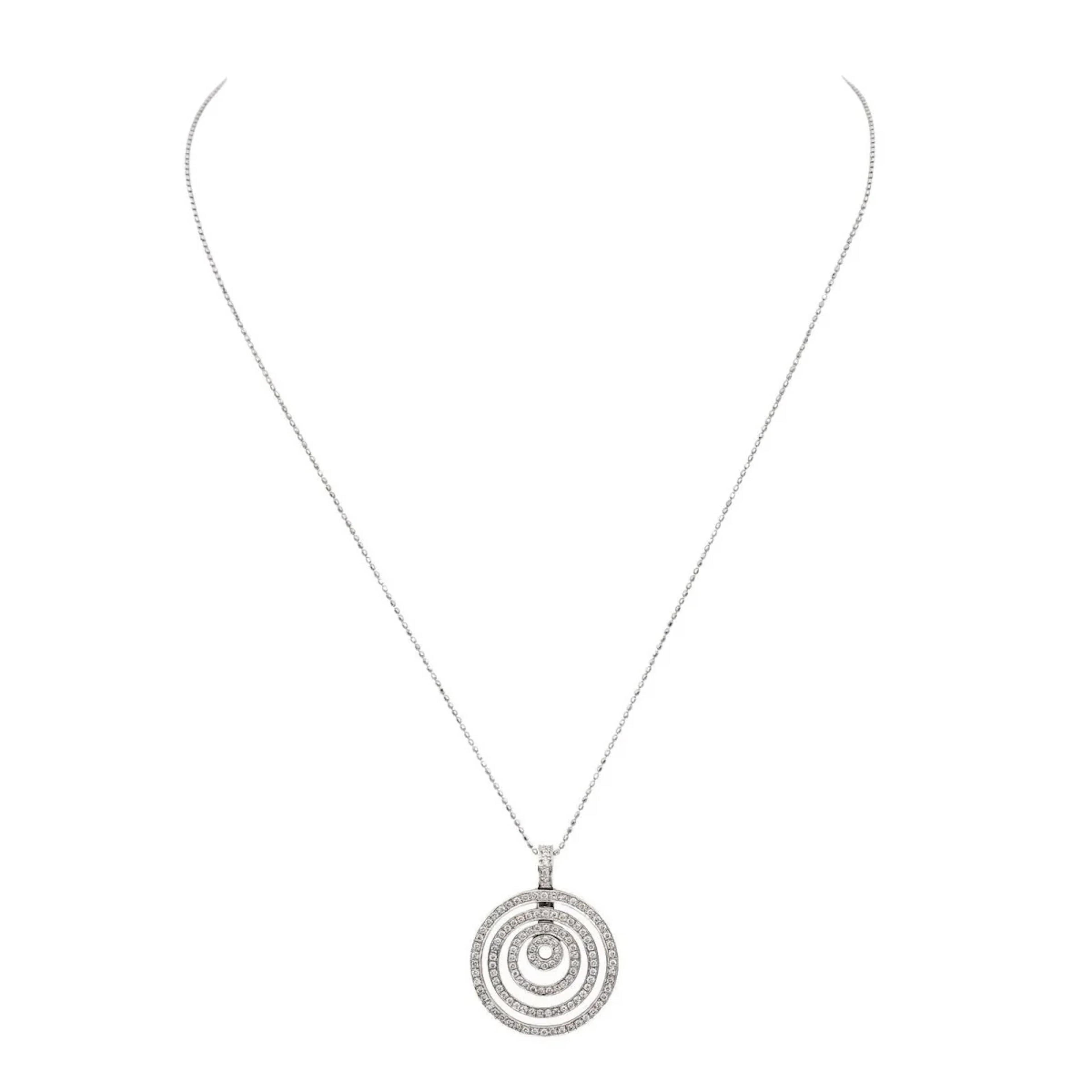 White Gold and Diamond Pendant Necklace