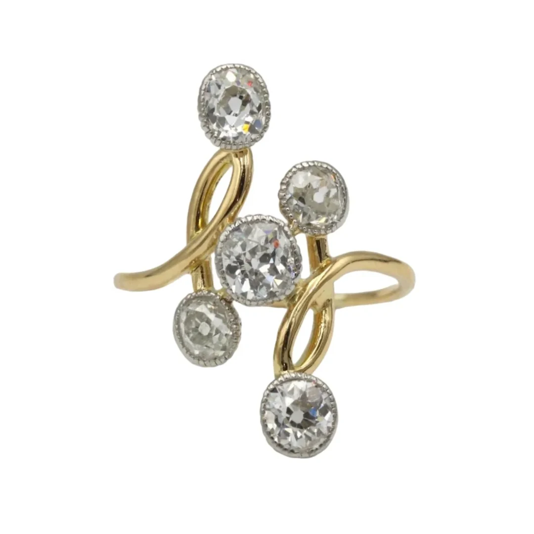 Ring Toi & Moi in yellow gold and diamonds