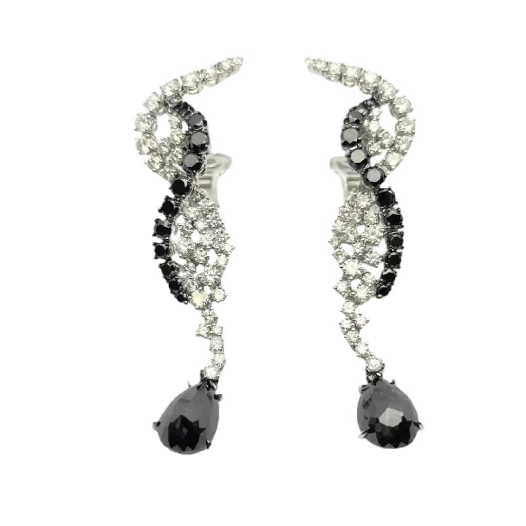 Earrings Nails in white gold and diamonds