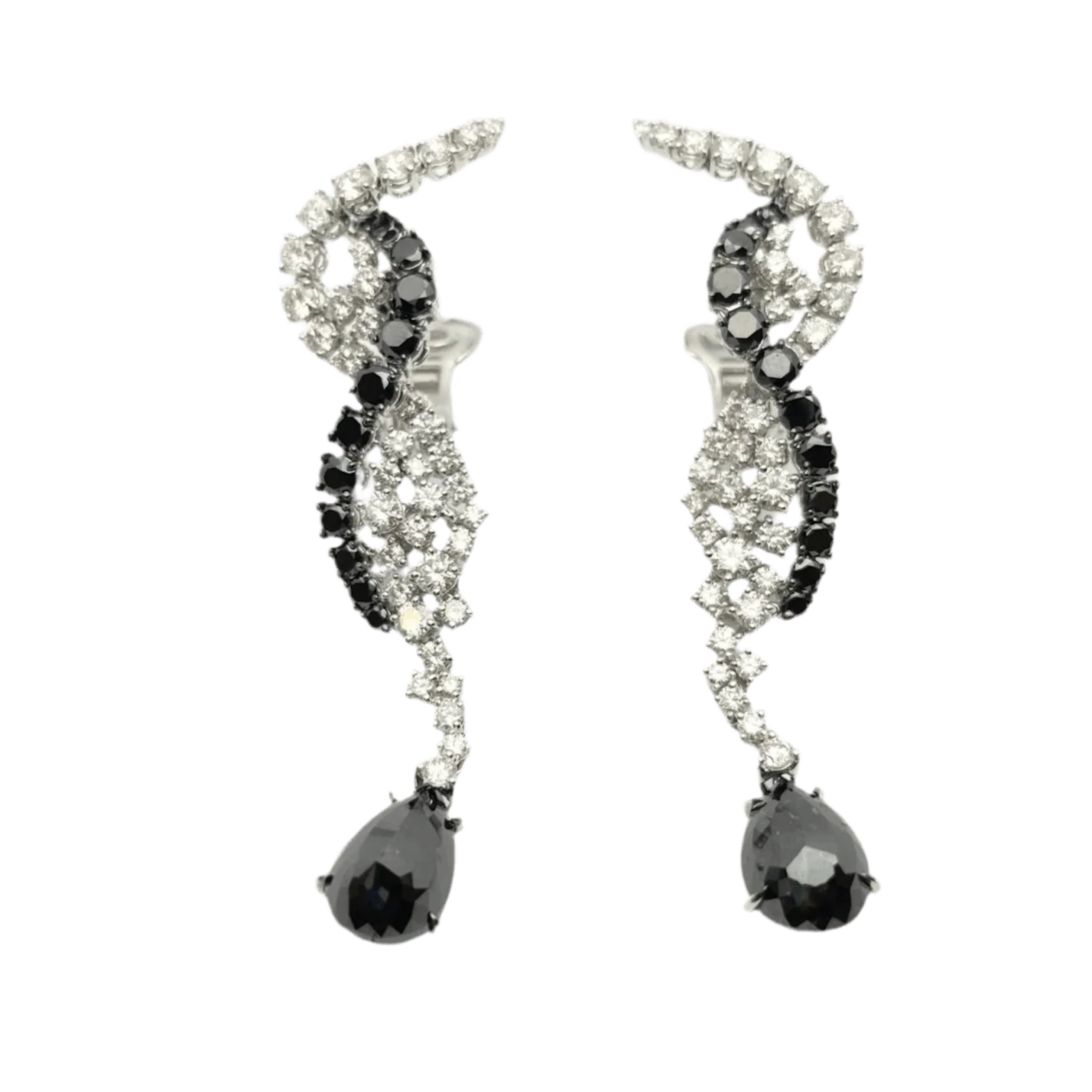 Earrings Nails in white gold and diamonds