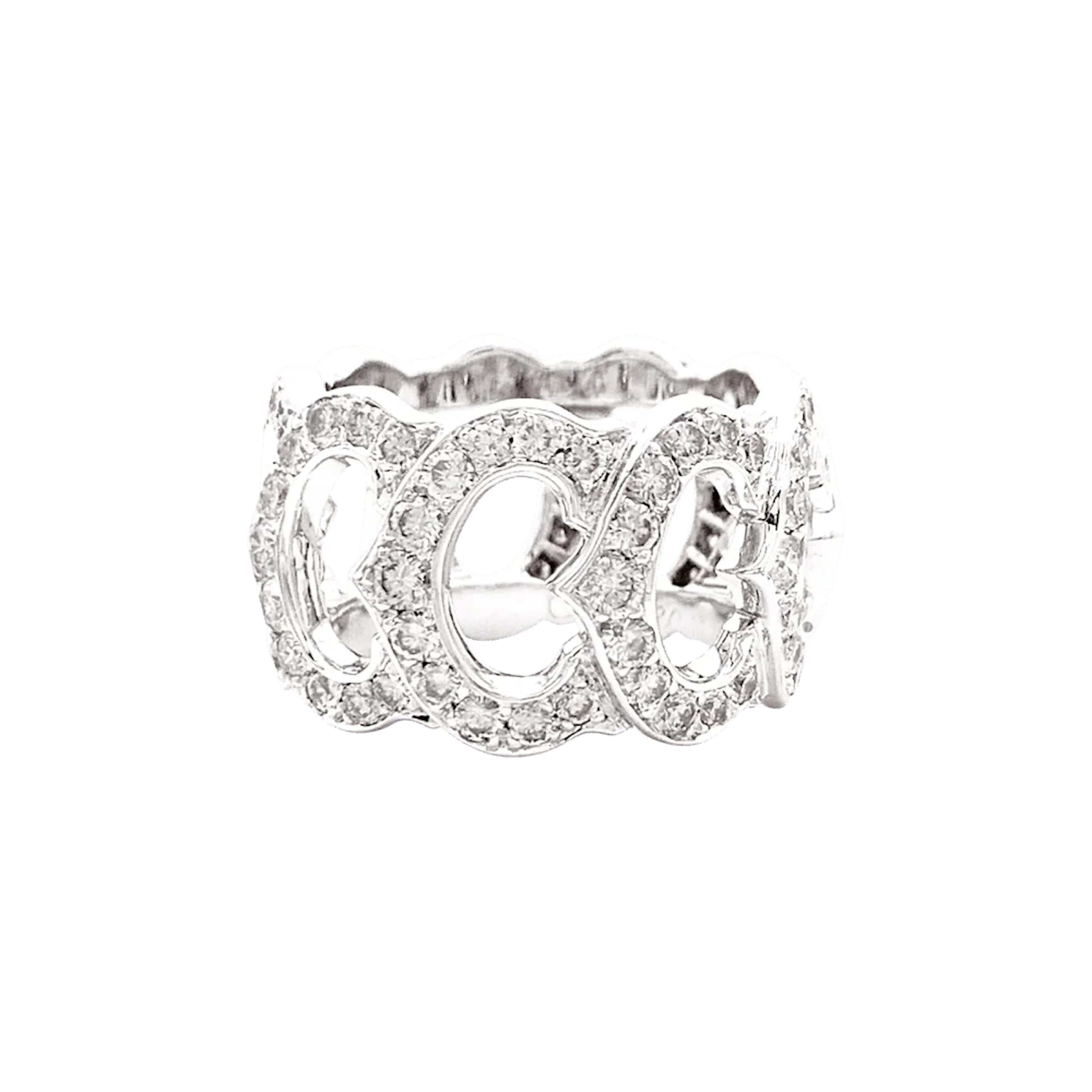 Ring CARTIER banner "C de Cartier" in white gold and diamonds.