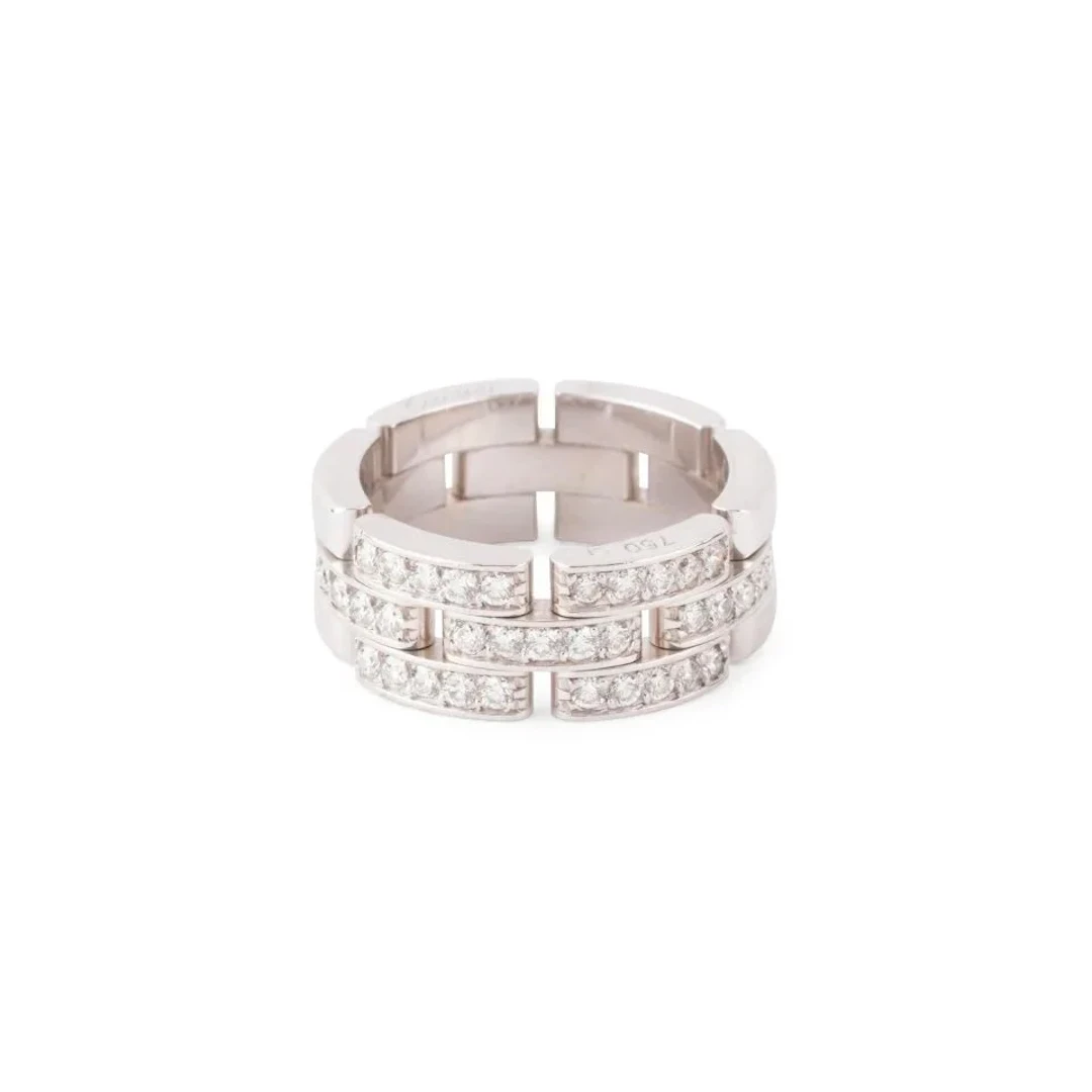 CARTIER "Maillon Panthère" Ring in white gold and diamonds