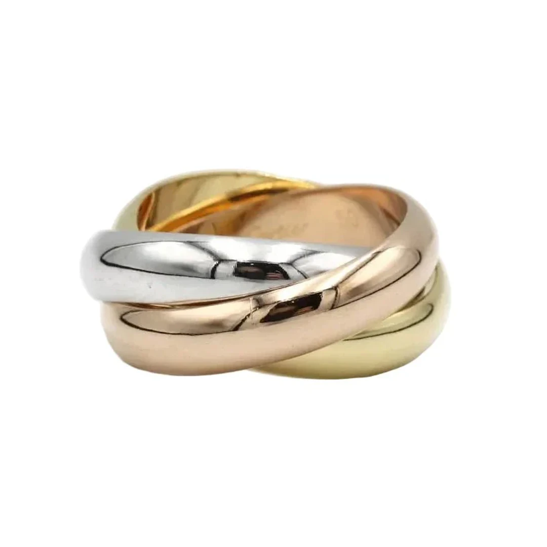 CARTIER "Trinity" Wedding band in white gold, yellow gold, and rose gold