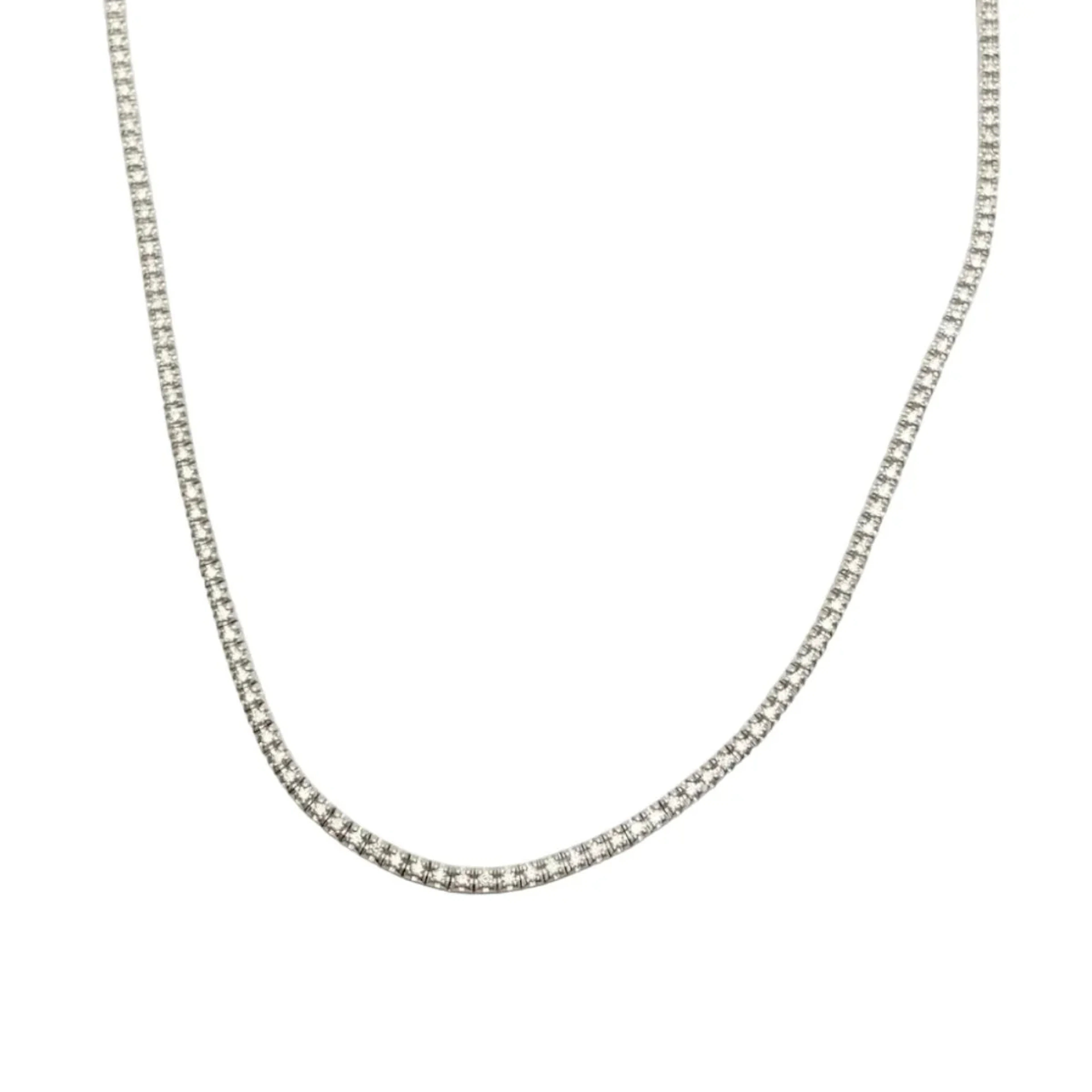 "Rivière" Necklace in White Gold and Diamonds