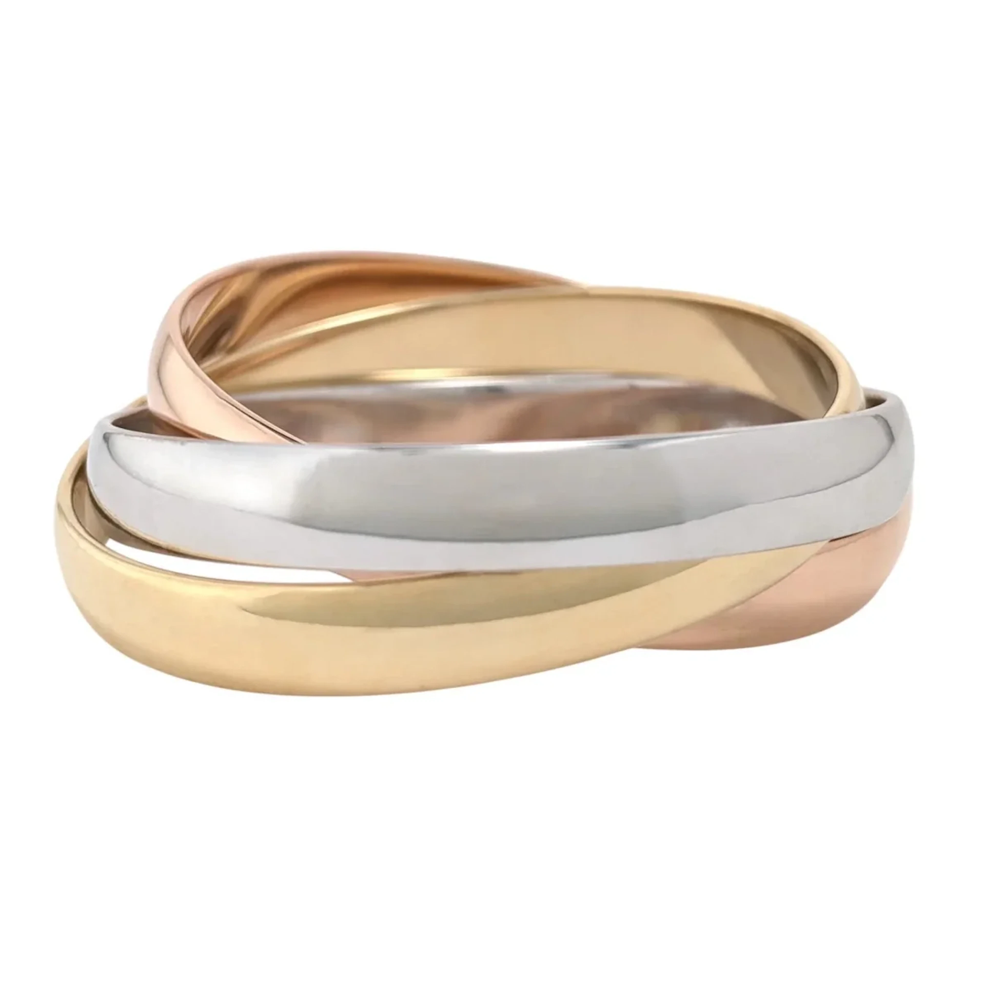 Bracelet Jonc CARTIER "Trinity" en or blanc, or jaune et or rose