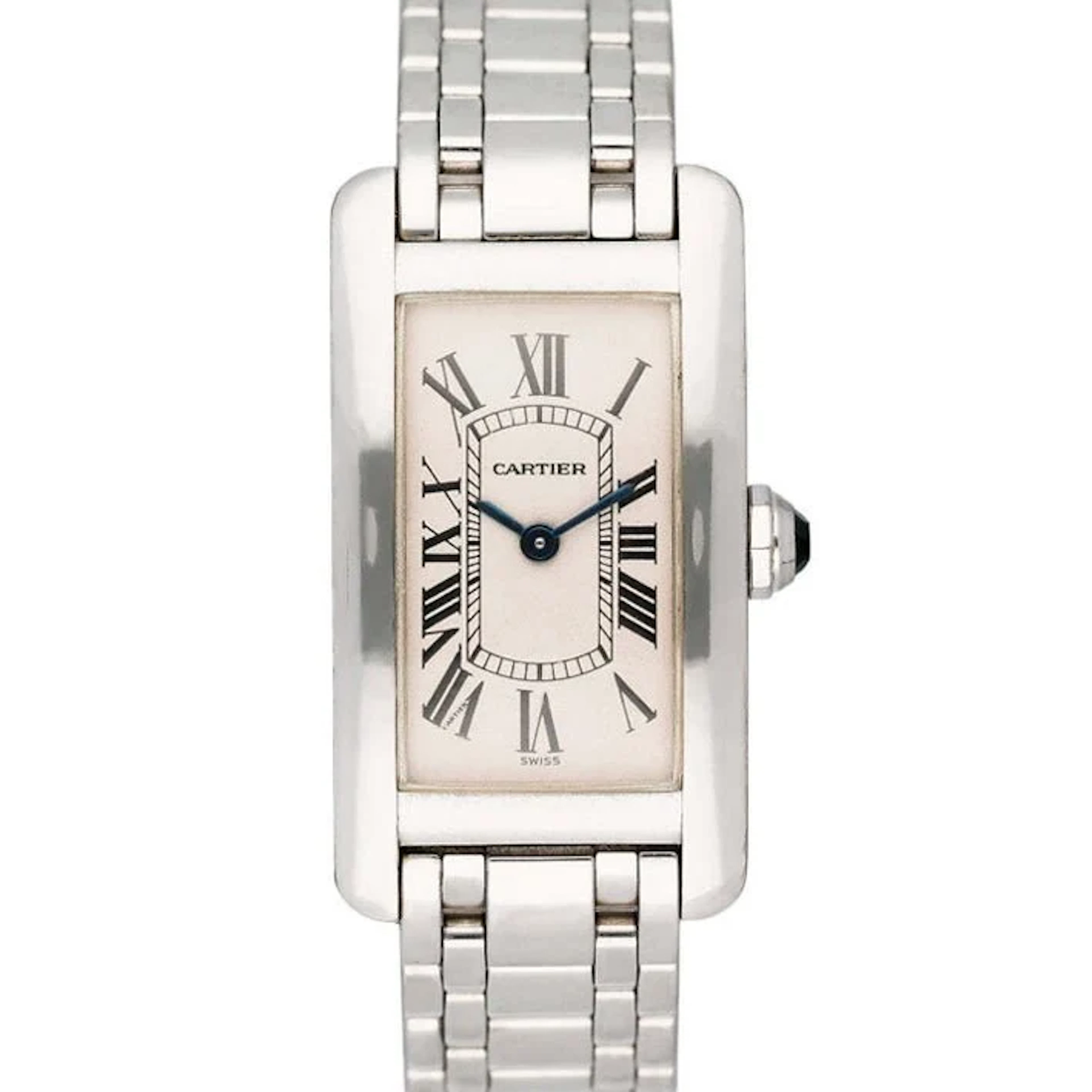 CARTIER "American Tank" watch in white gold