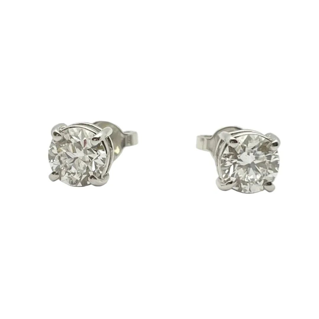 Orecchini oro 18KT con diamanti naturali ct 1.80 tot; VS1 D. Certificati GIA