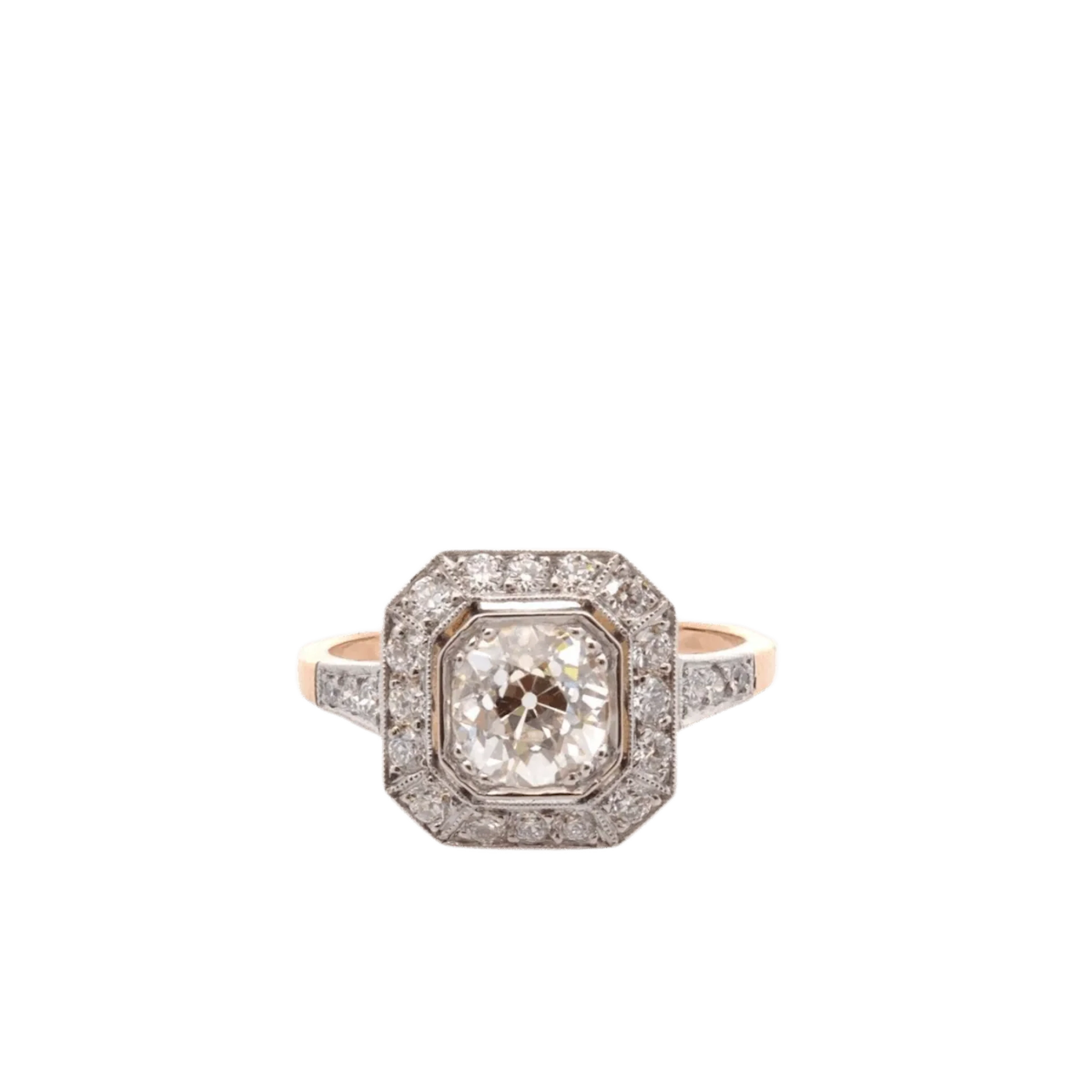 Ring Surroundings in yellow gold, paltinium and diamonds