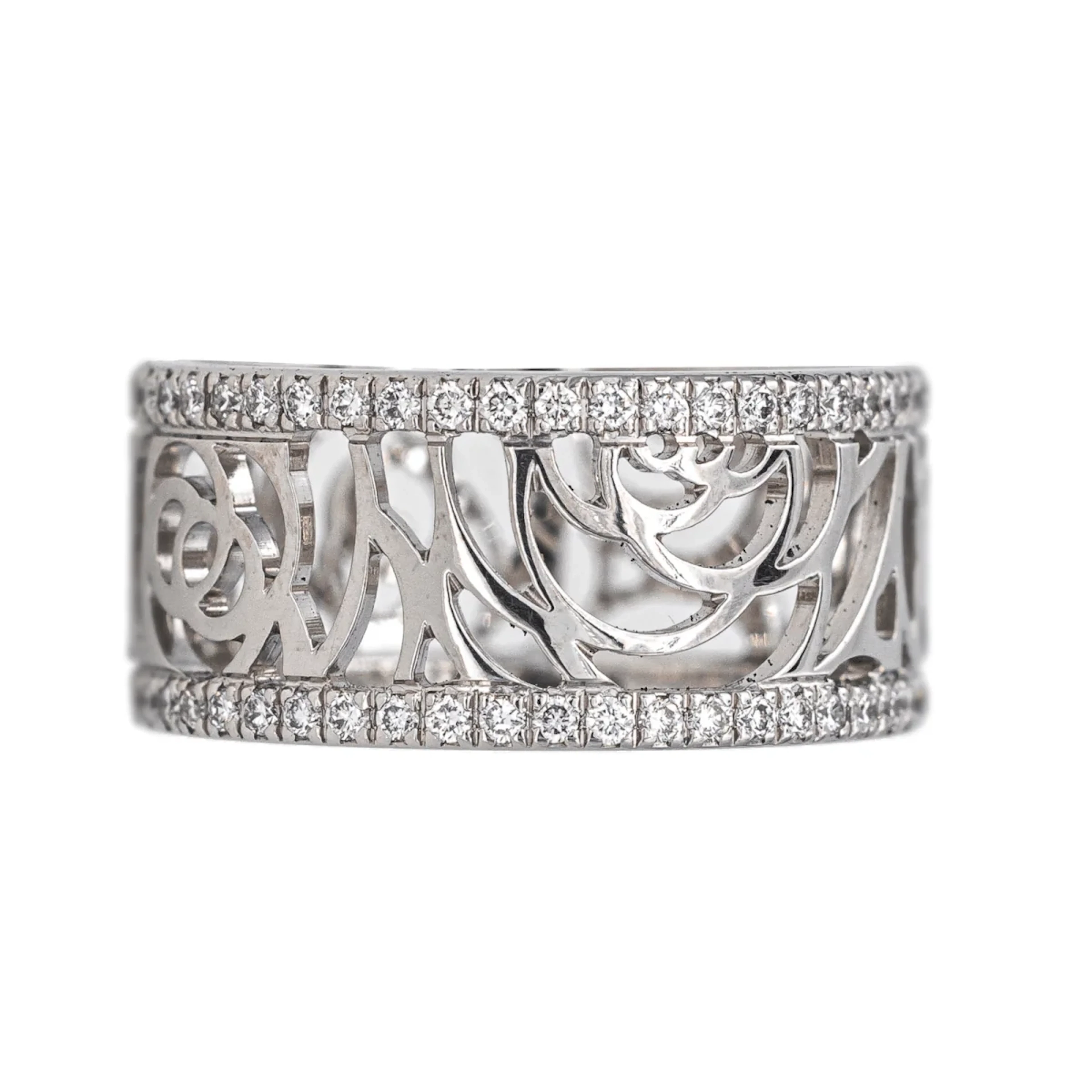 Ring CHANEL "Camélia" headband in white gold and diamonds