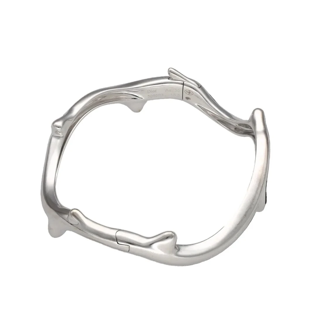 Bracelet Jonc DIOR "Bois de rose" en or blanc