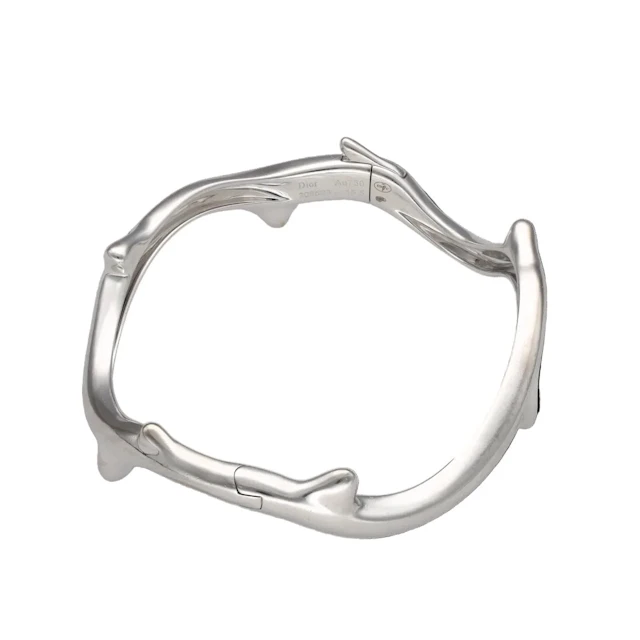 Bracelet Jonc DIOR "Bois de rose" en or blanc