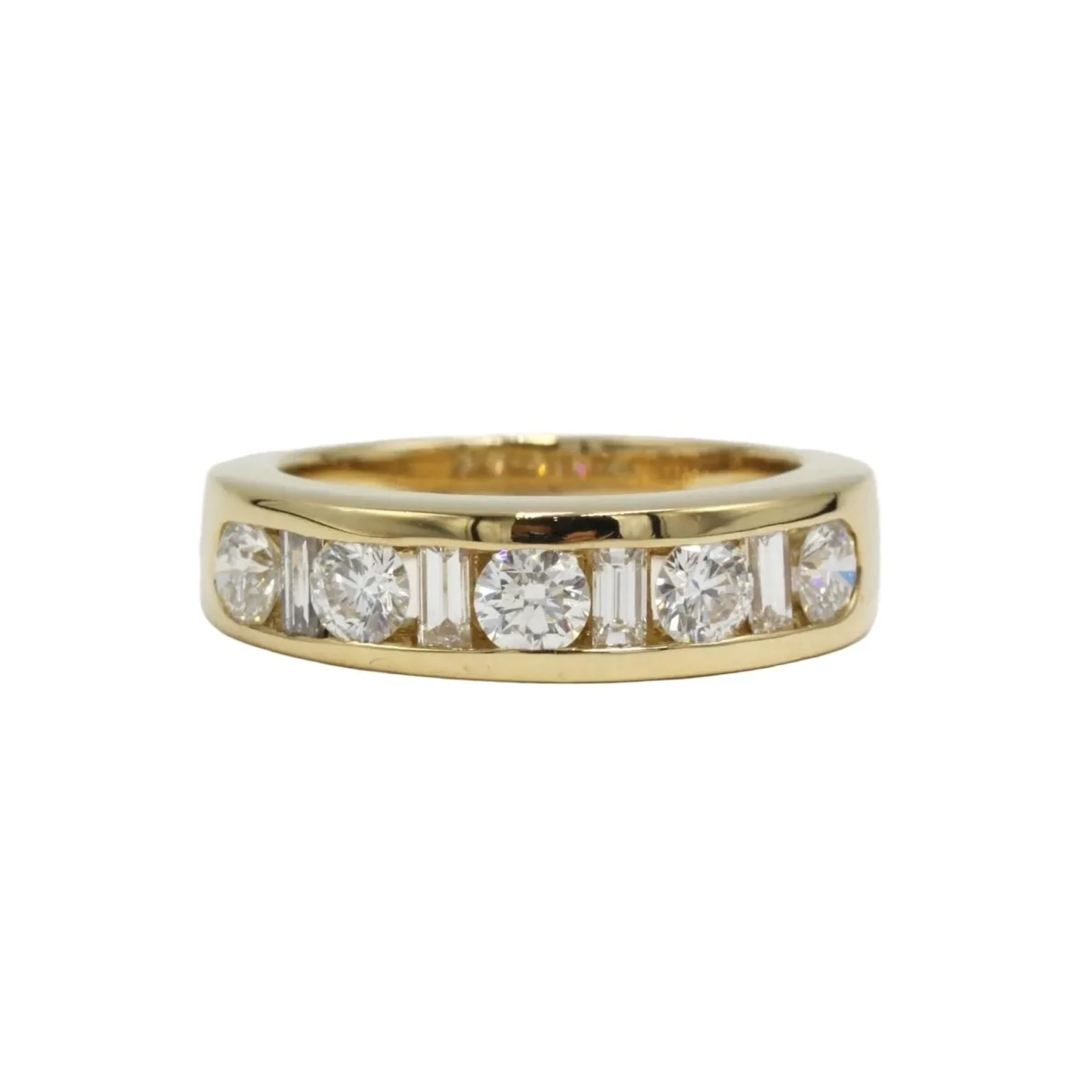 Yellow Gold and Diamond Wedding Band
