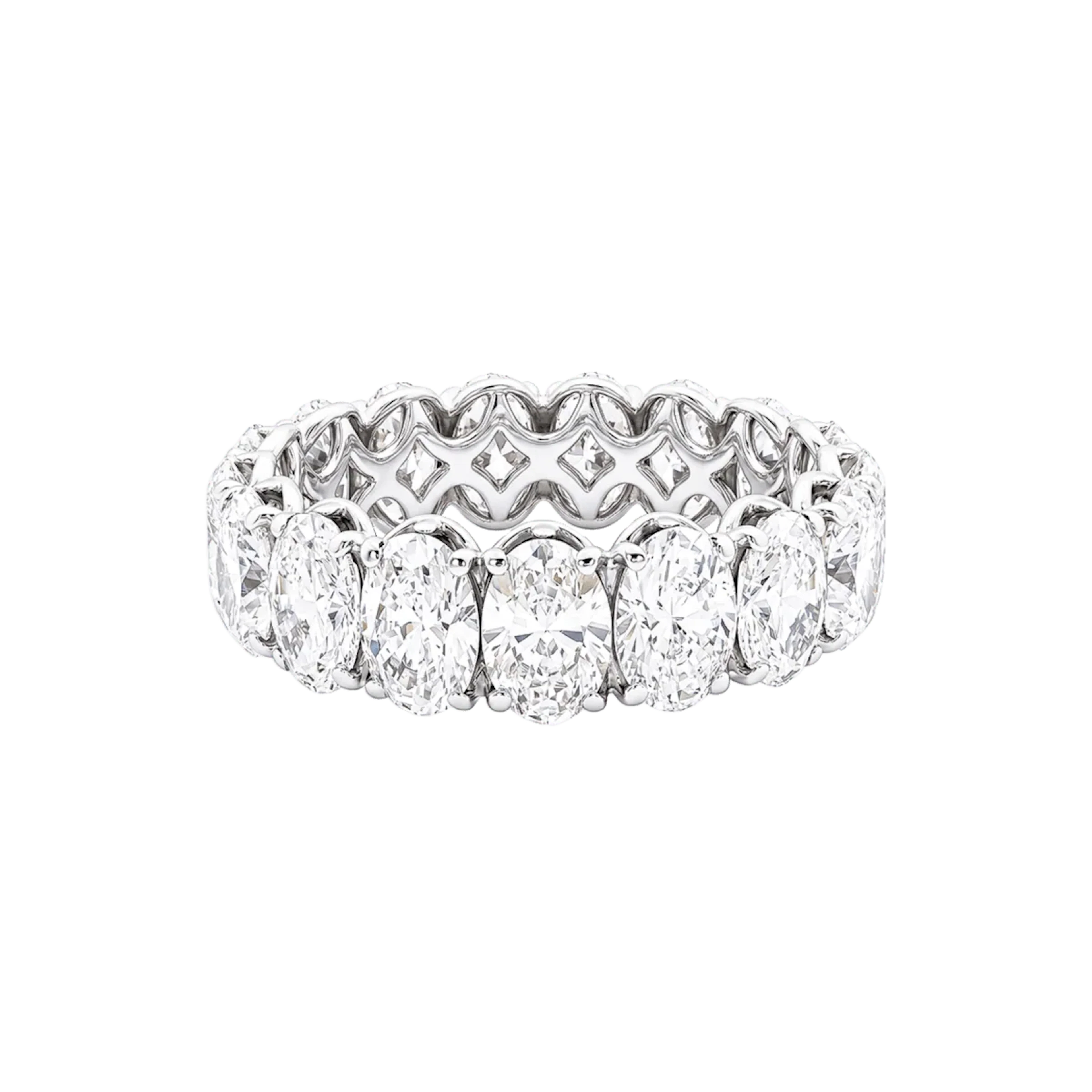 White Gold and Diamond Wedding Band