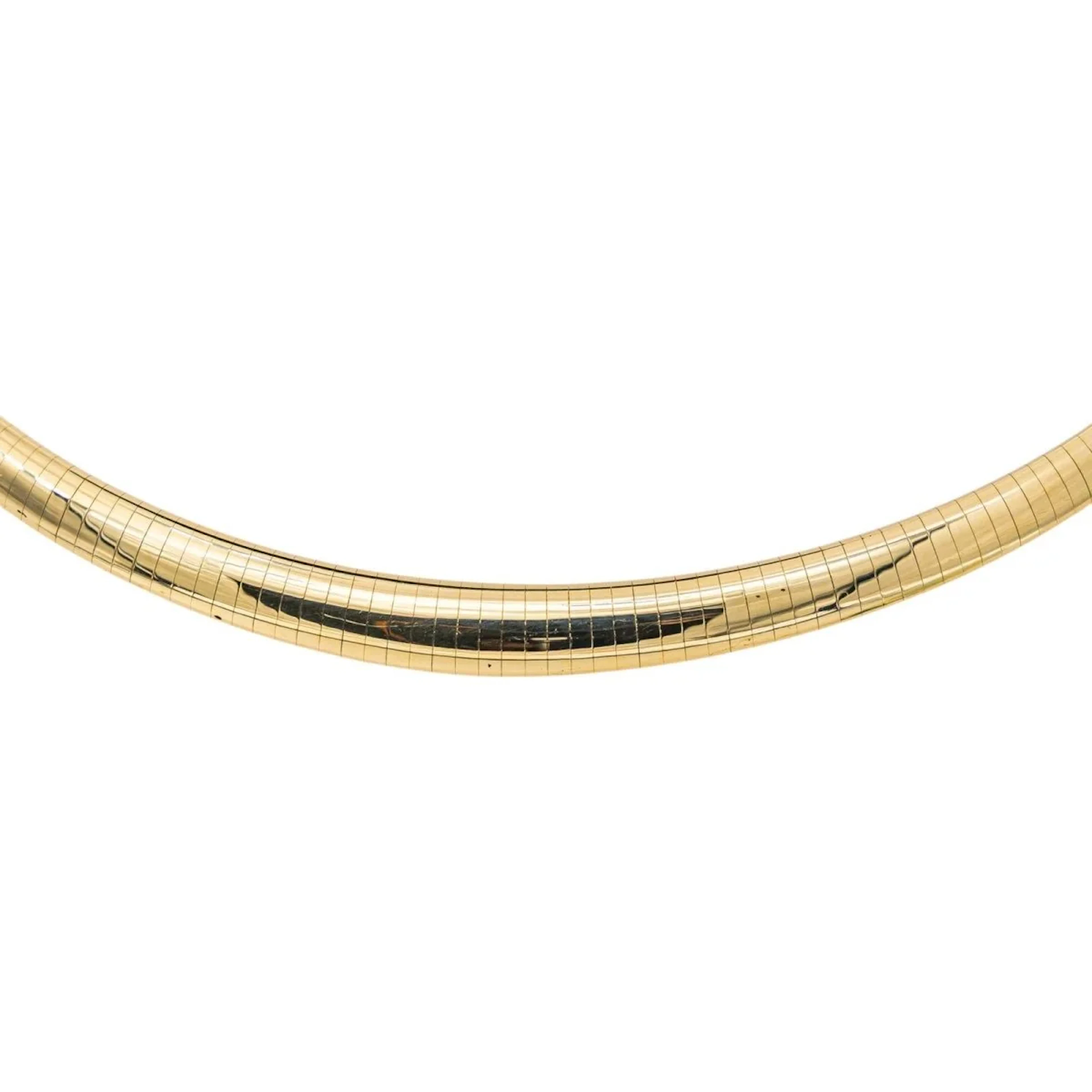 Yellow Gold Omega Link Necklace