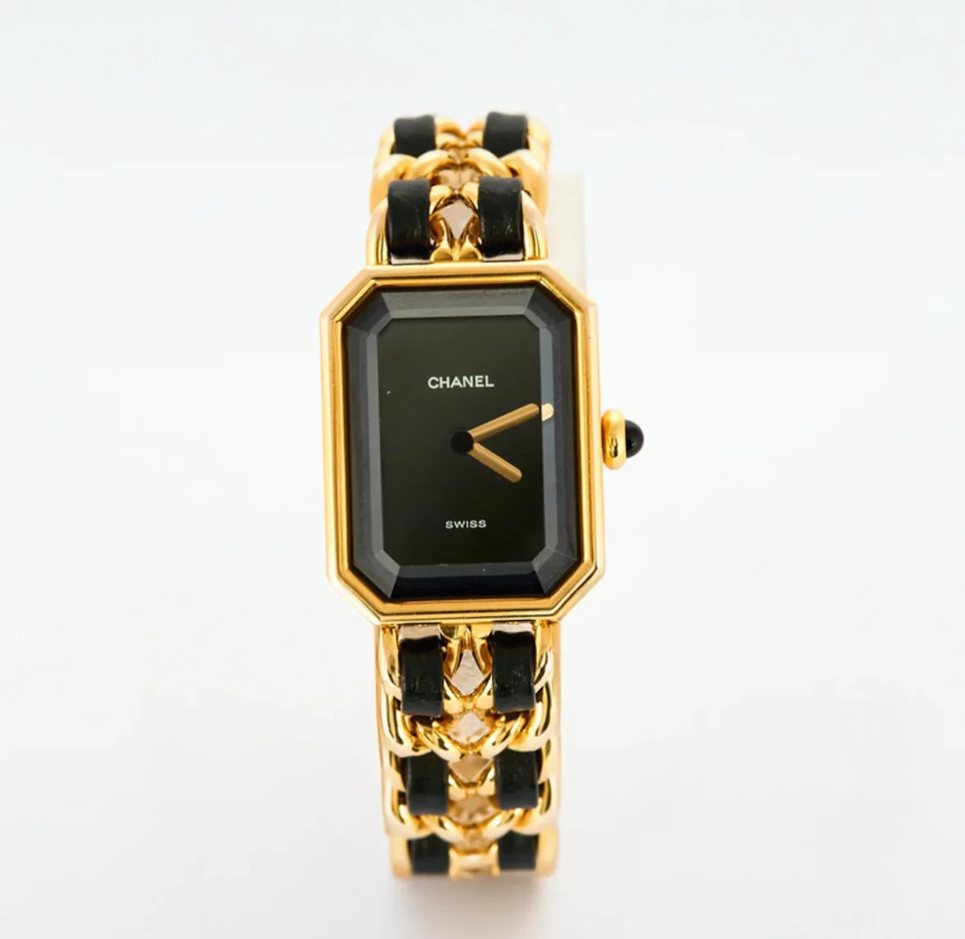 CHANEL "Première" gold-plated and leather watch
