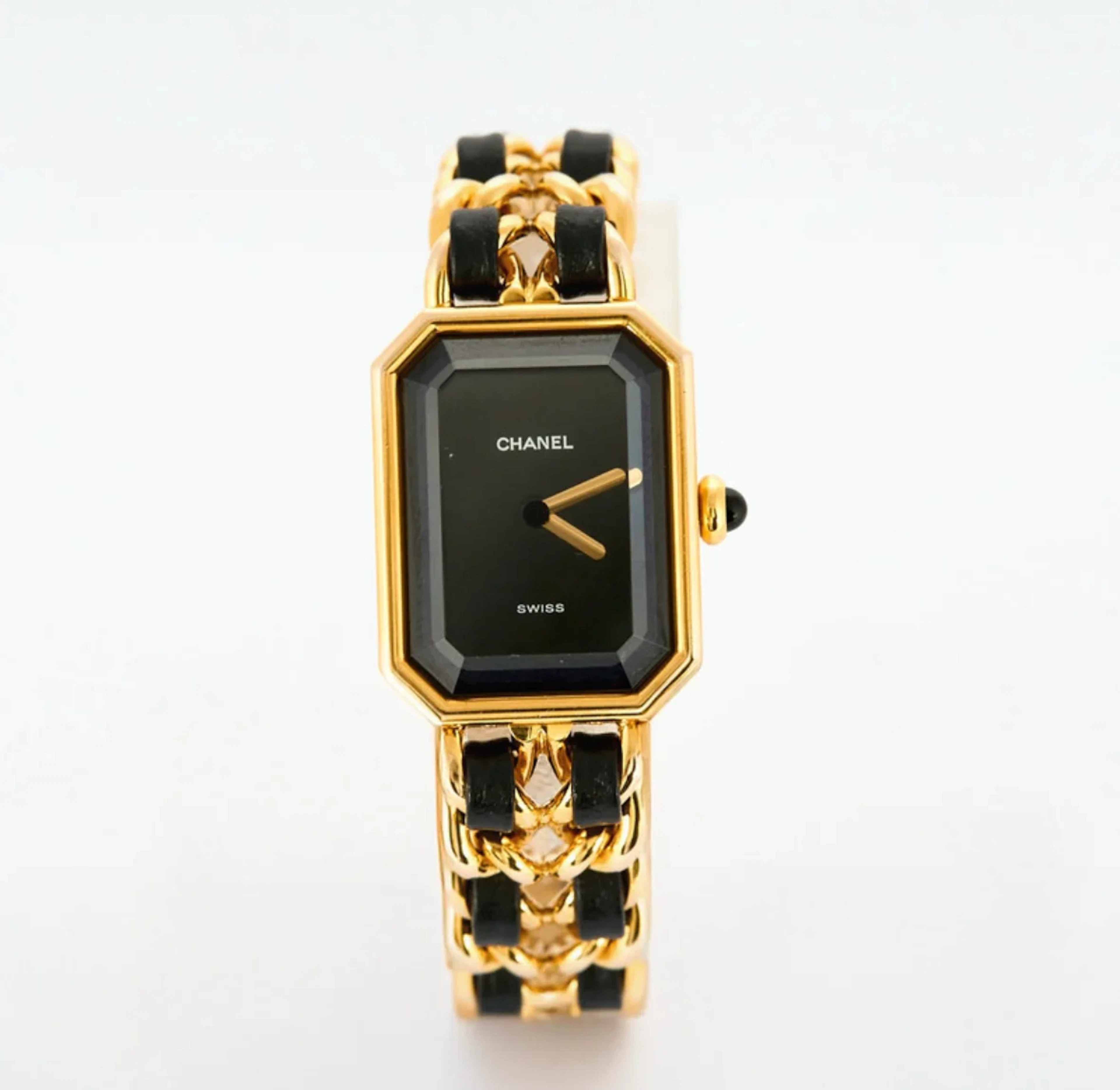 CHANEL "Première" gold-plated and leather watch