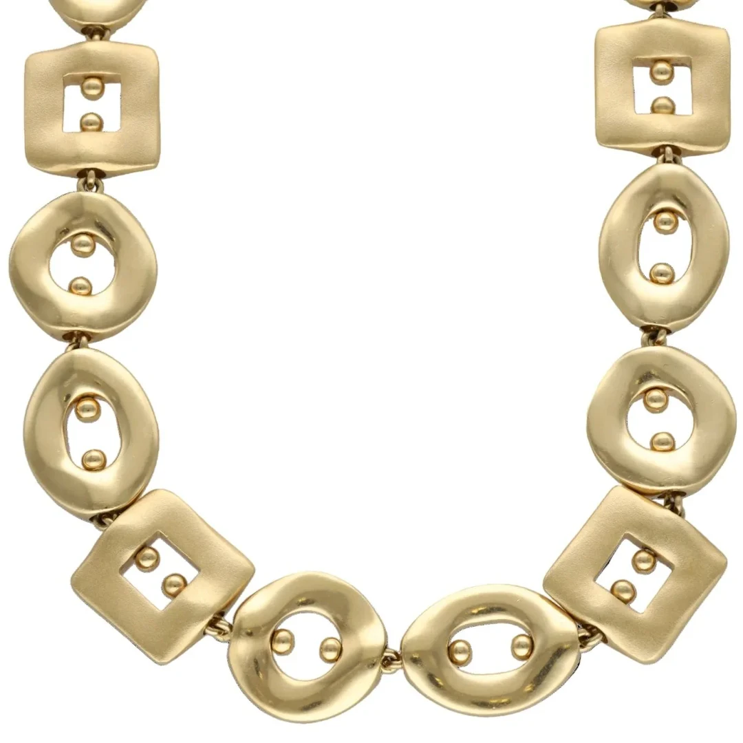 Necklace POMELLATO mesh in yellow gold, white gold and diamonds