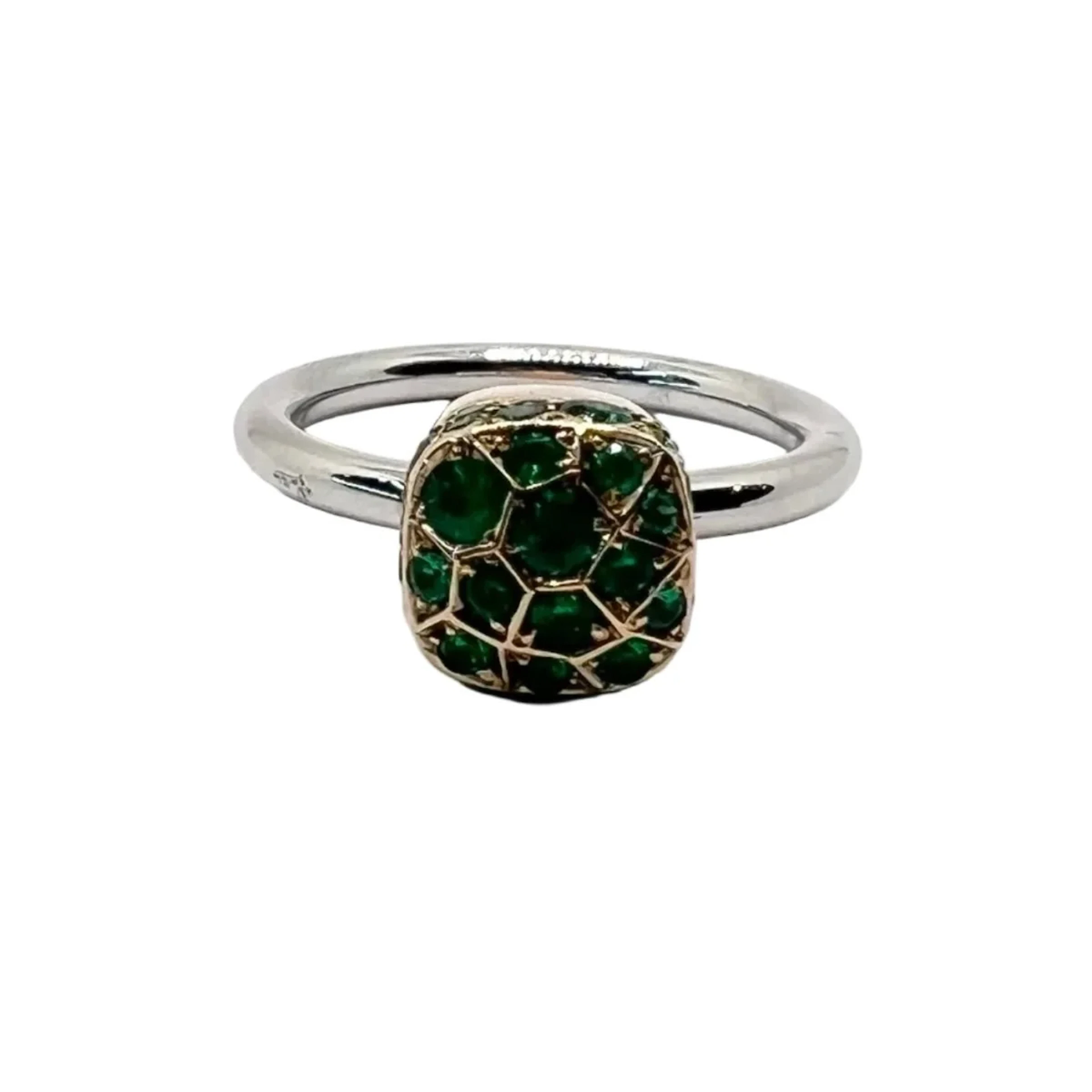 Ring Solitaire POMELLATO "Nudo" in yellow gold and sapphires