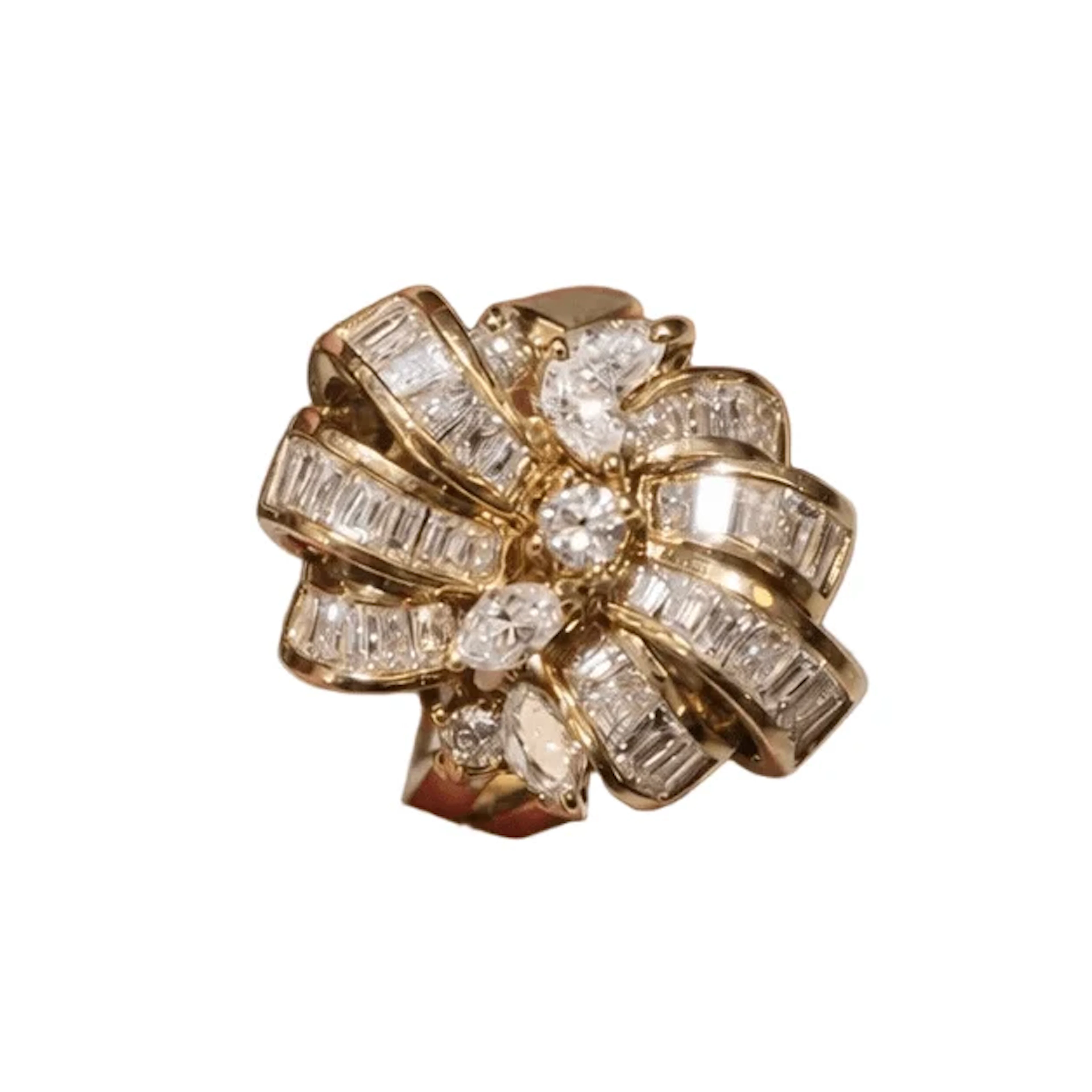 Yellow Gold and Diamond Cocktail Ring