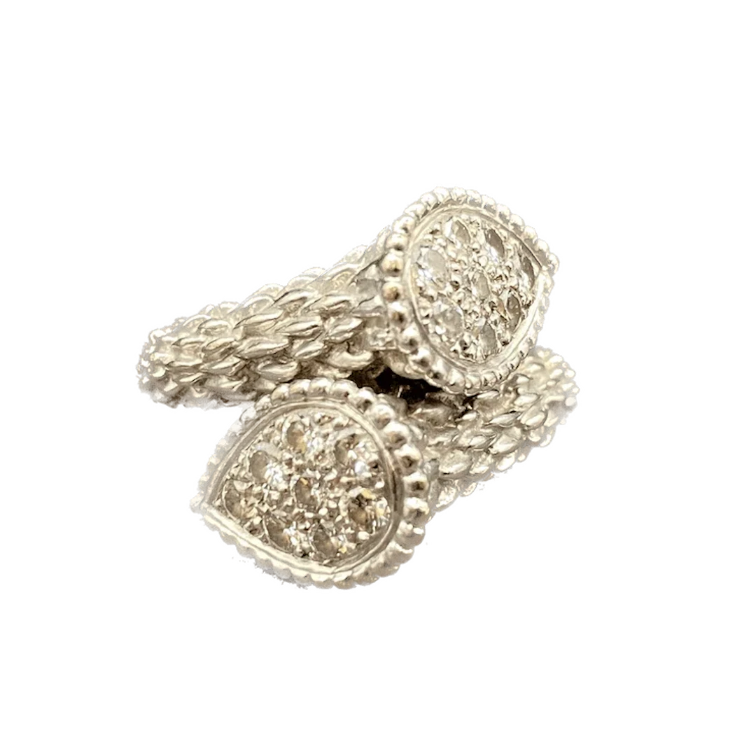 BOUCHERON "Serpent Bohème" Toi & Moi Ring in white gold and diamonds