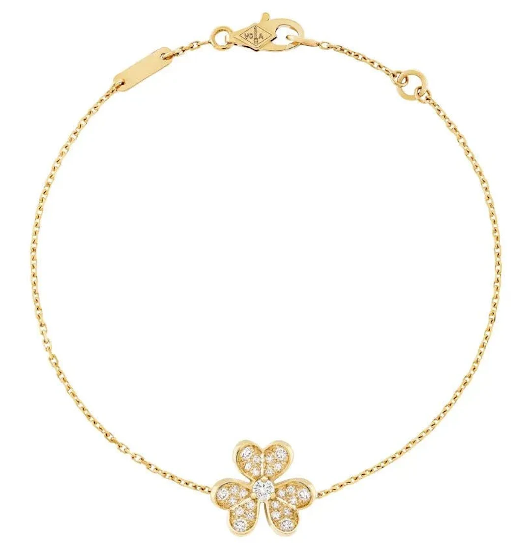 Bracelet Van Cleef & Arpels Frivole Pave in yellow gold and diamonds