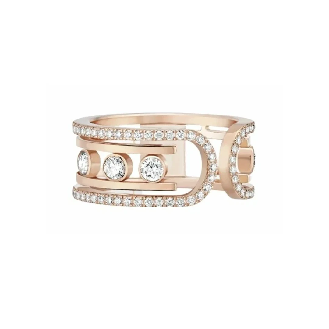 Ring MESSIKA "Move 10th" headband in rose gold and diamonds
