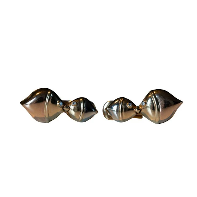 Boucles d'oreilles Clips BULGARI "Naturalia" en or jaune