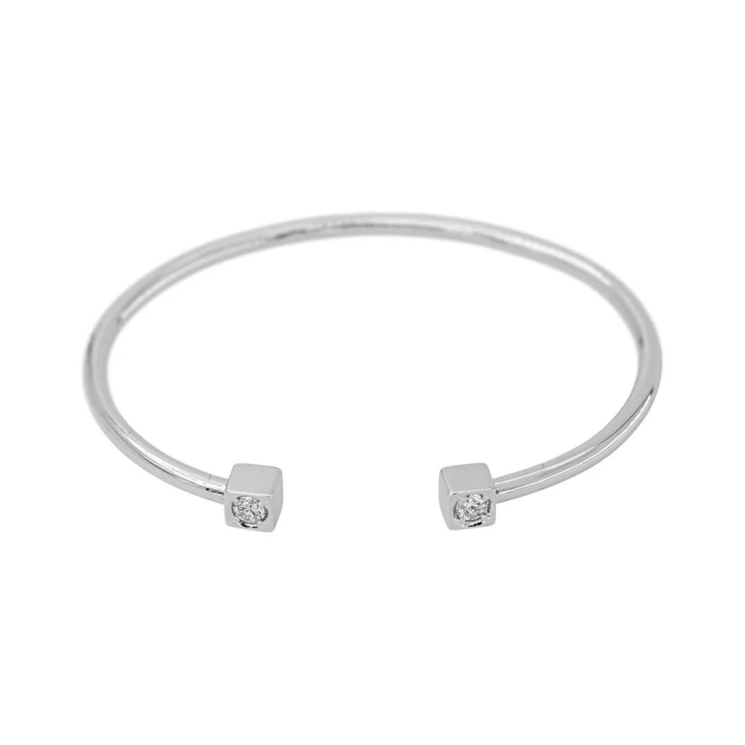 White Gold Diamond Bangle Bracelet
