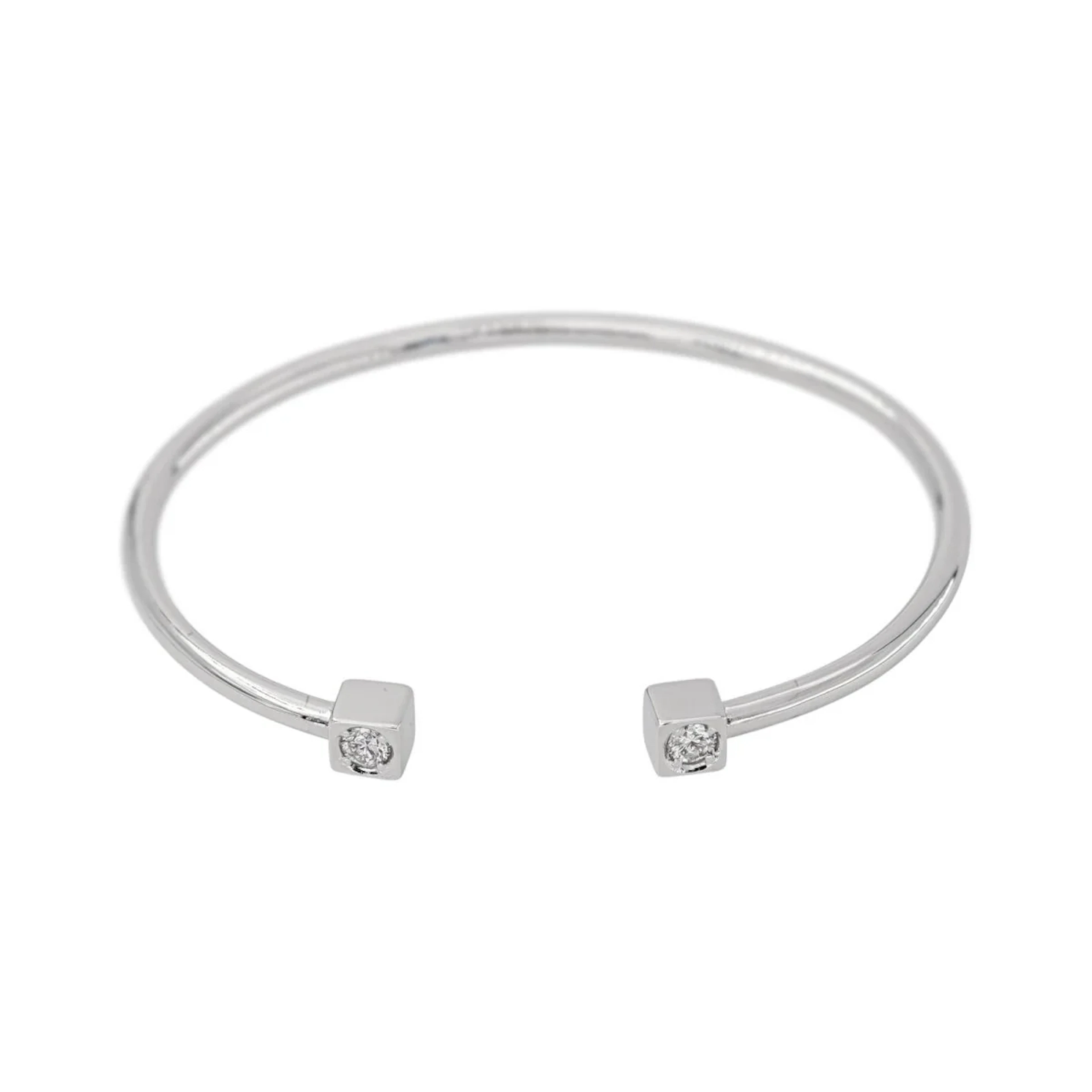 White Gold Diamond Bangle Bracelet