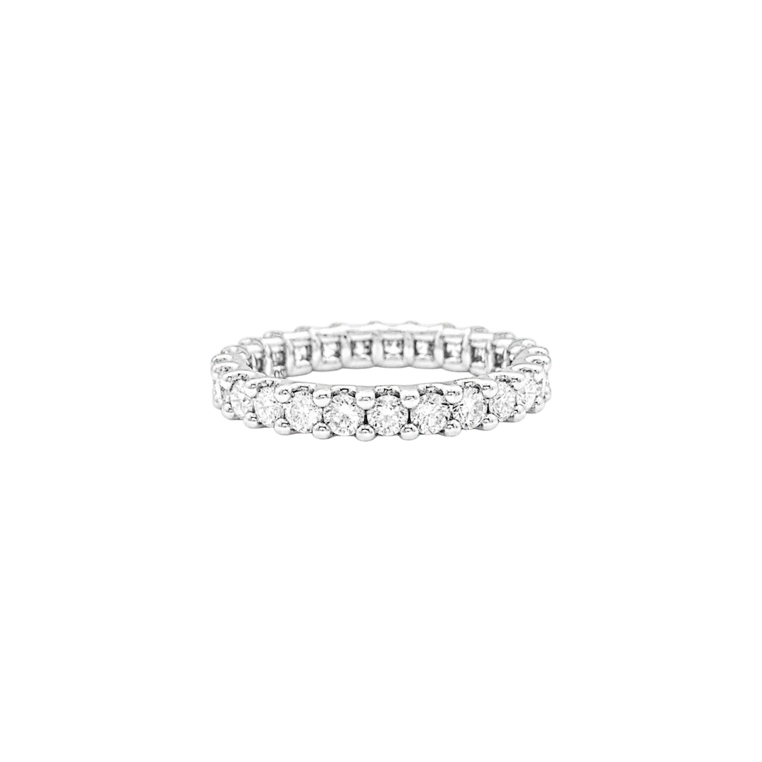 Bague Alliance en or blanc et diamants