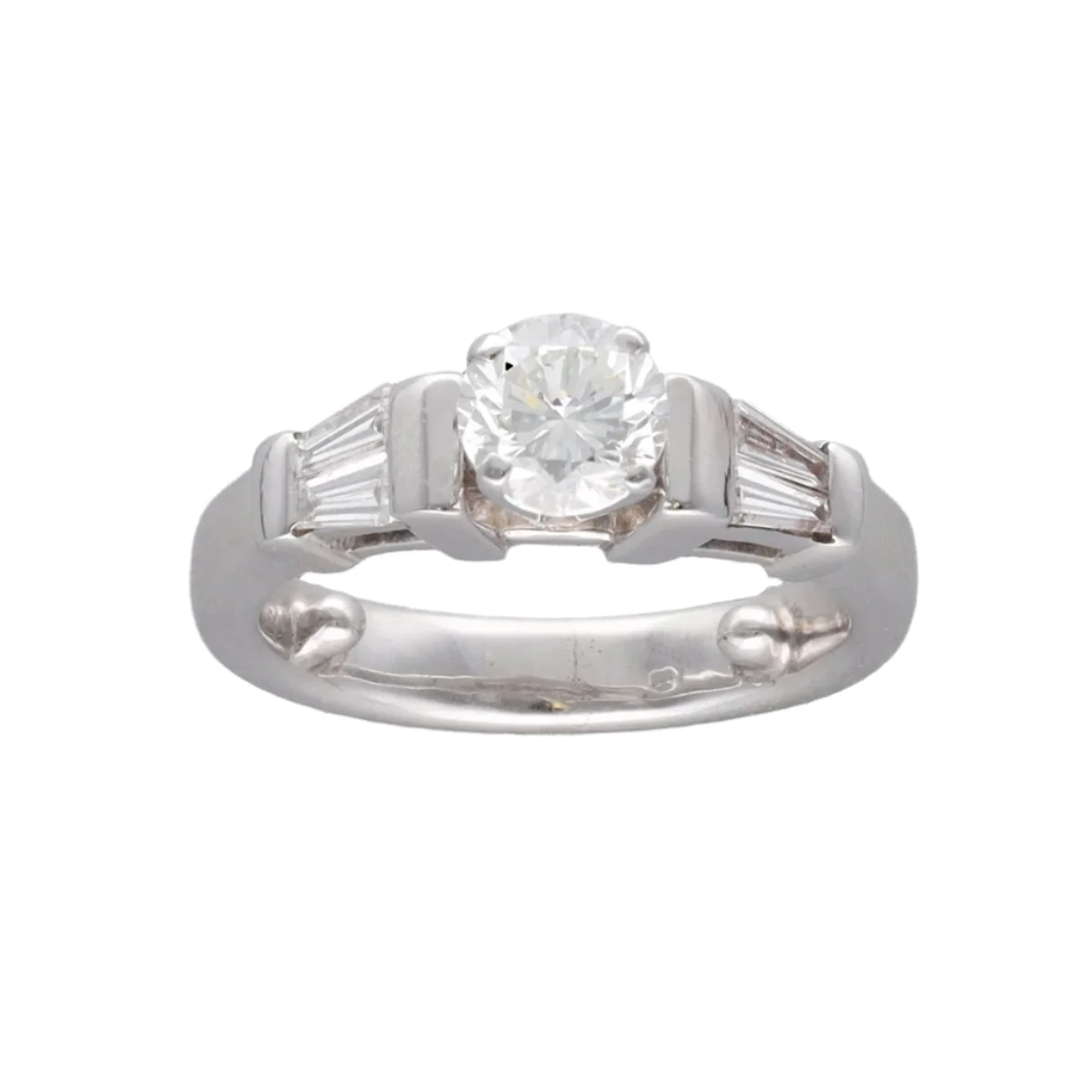 Bague Solitaire en or gris et diamants