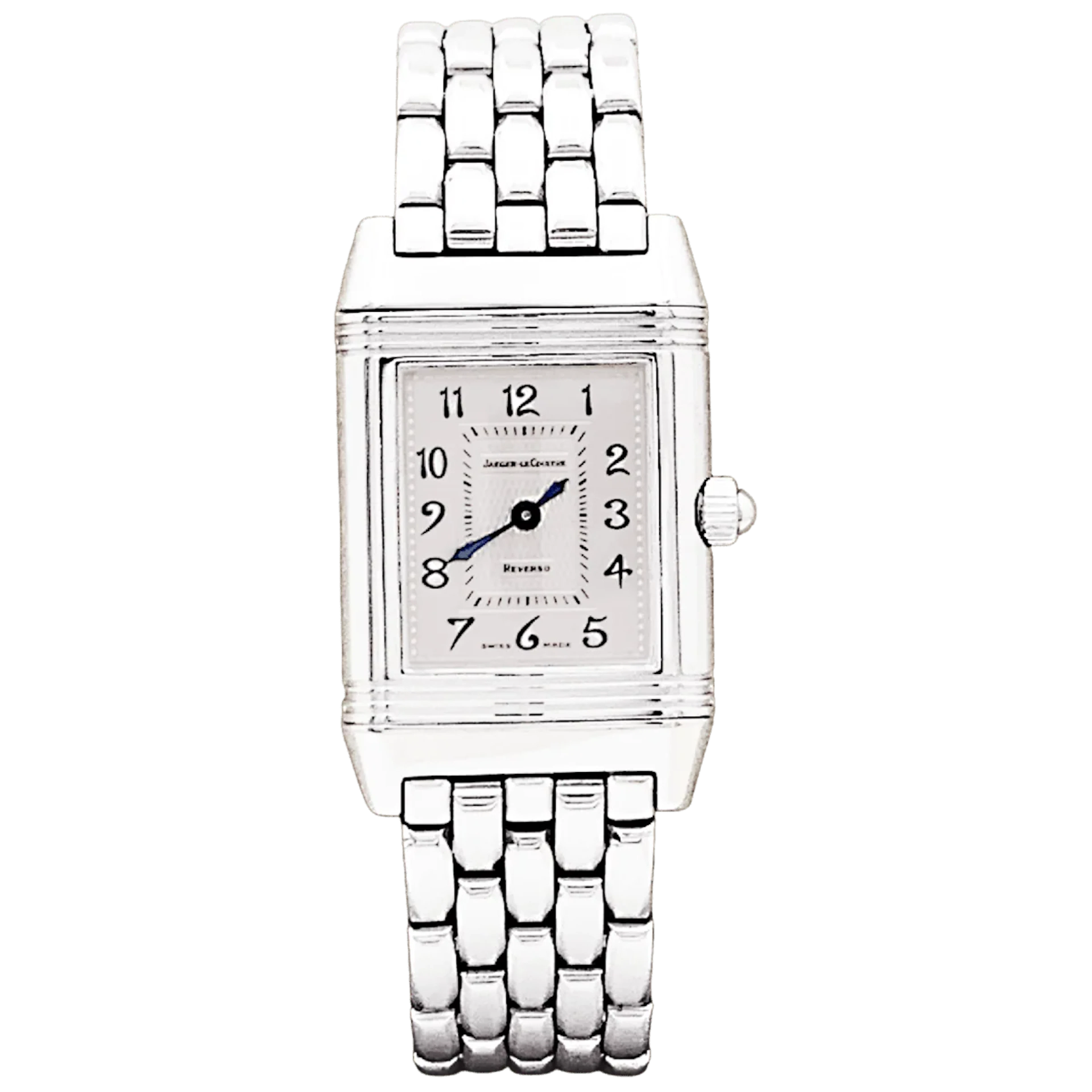 Montre JAEGER LECOULTRE "Reverso Duetto" PM en acier et diamants