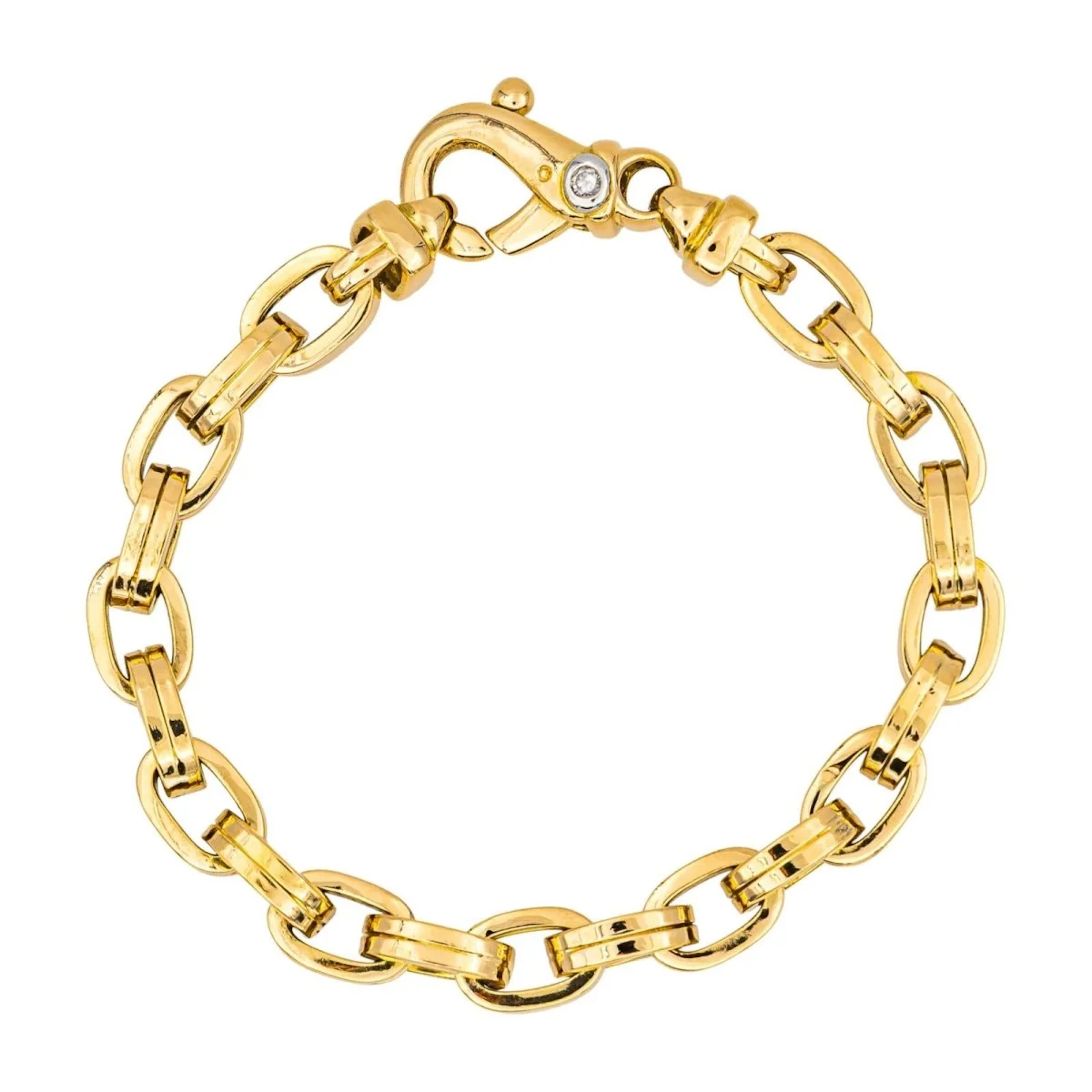 Bracelet Maille GAY FRÈRES in yellow gold and diamond
