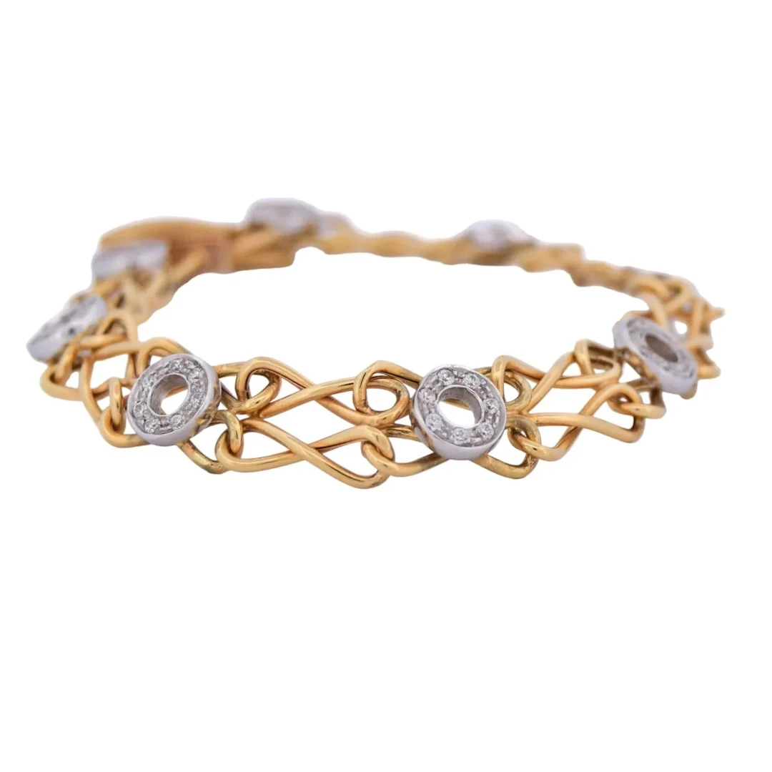 Bracelet Maille in yellow gold and diamonds