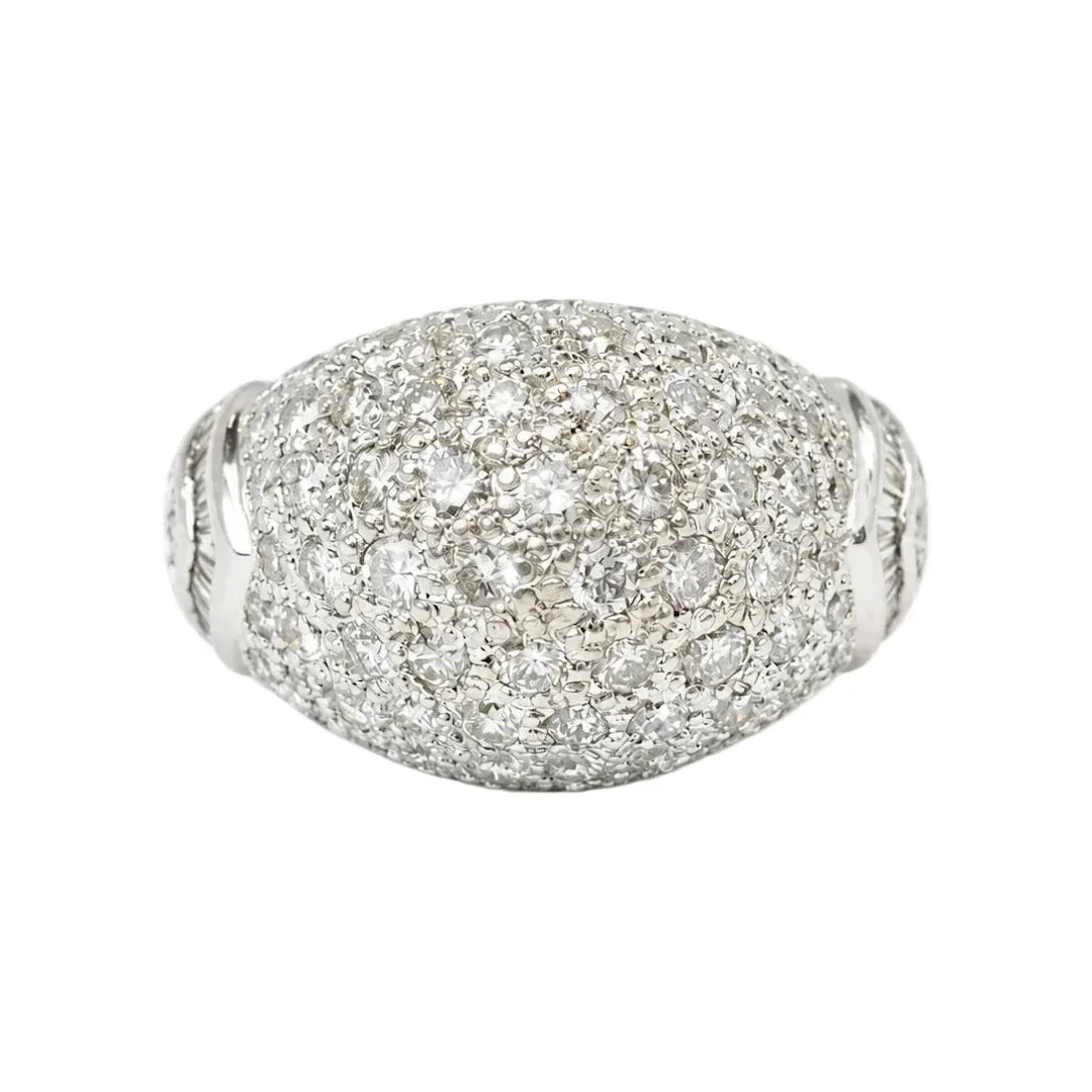 White Gold Diamond Pave Ring