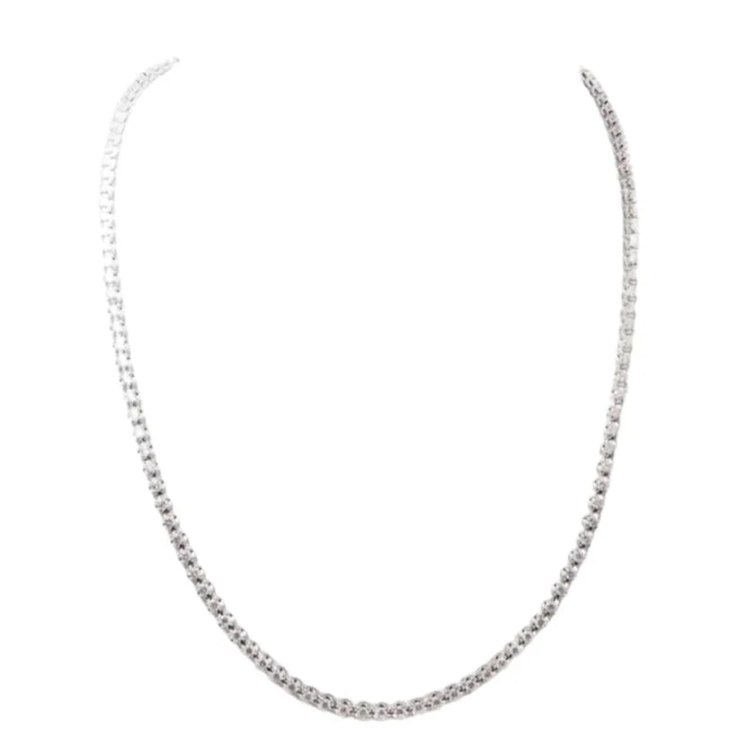 River necklace in white gold and diamonds