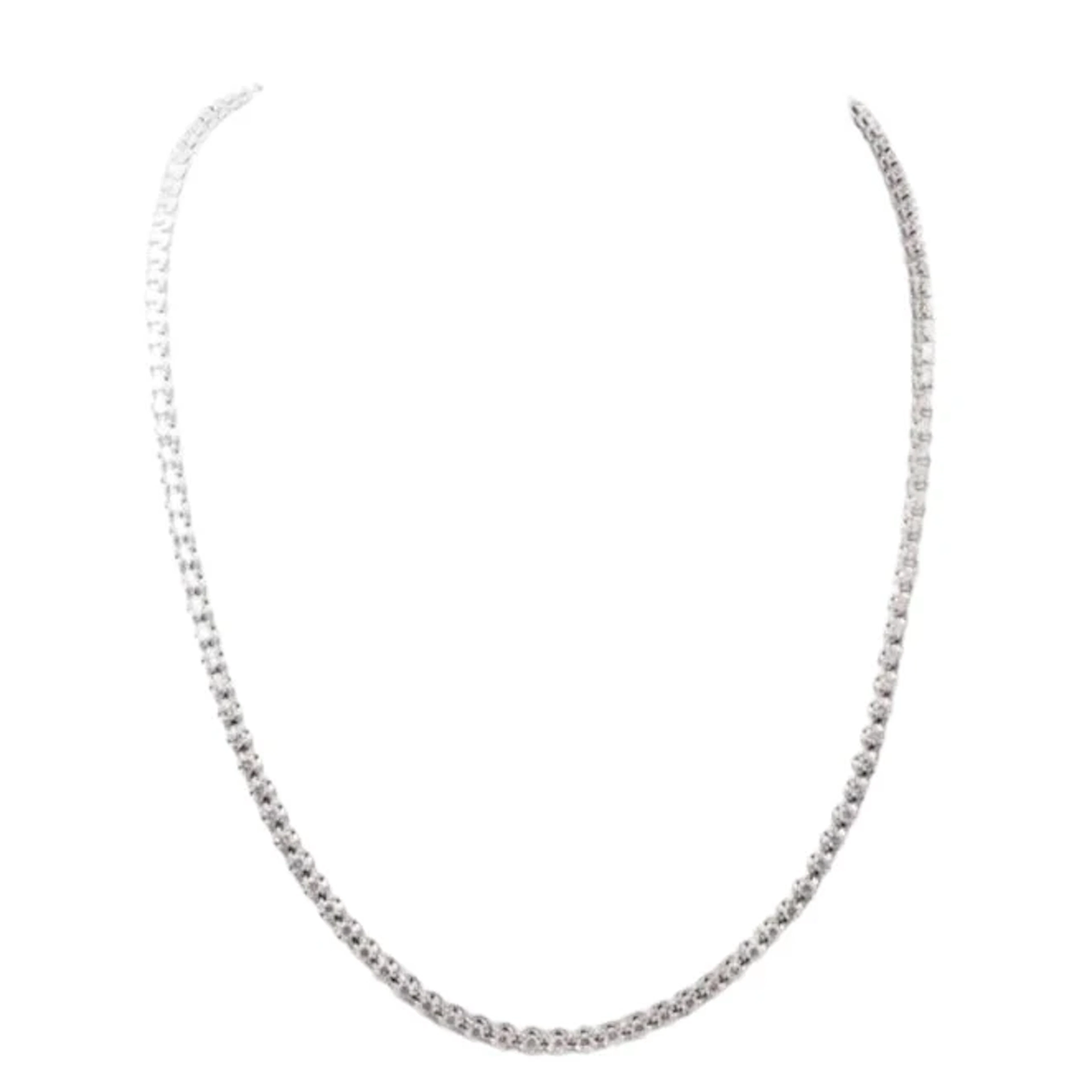 River necklace in white gold and diamonds