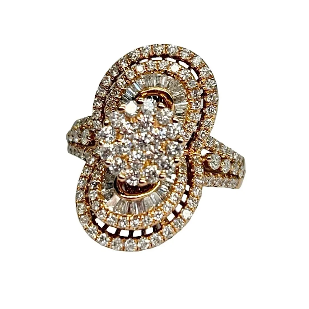 Rose Gold and Diamond Pave Ring