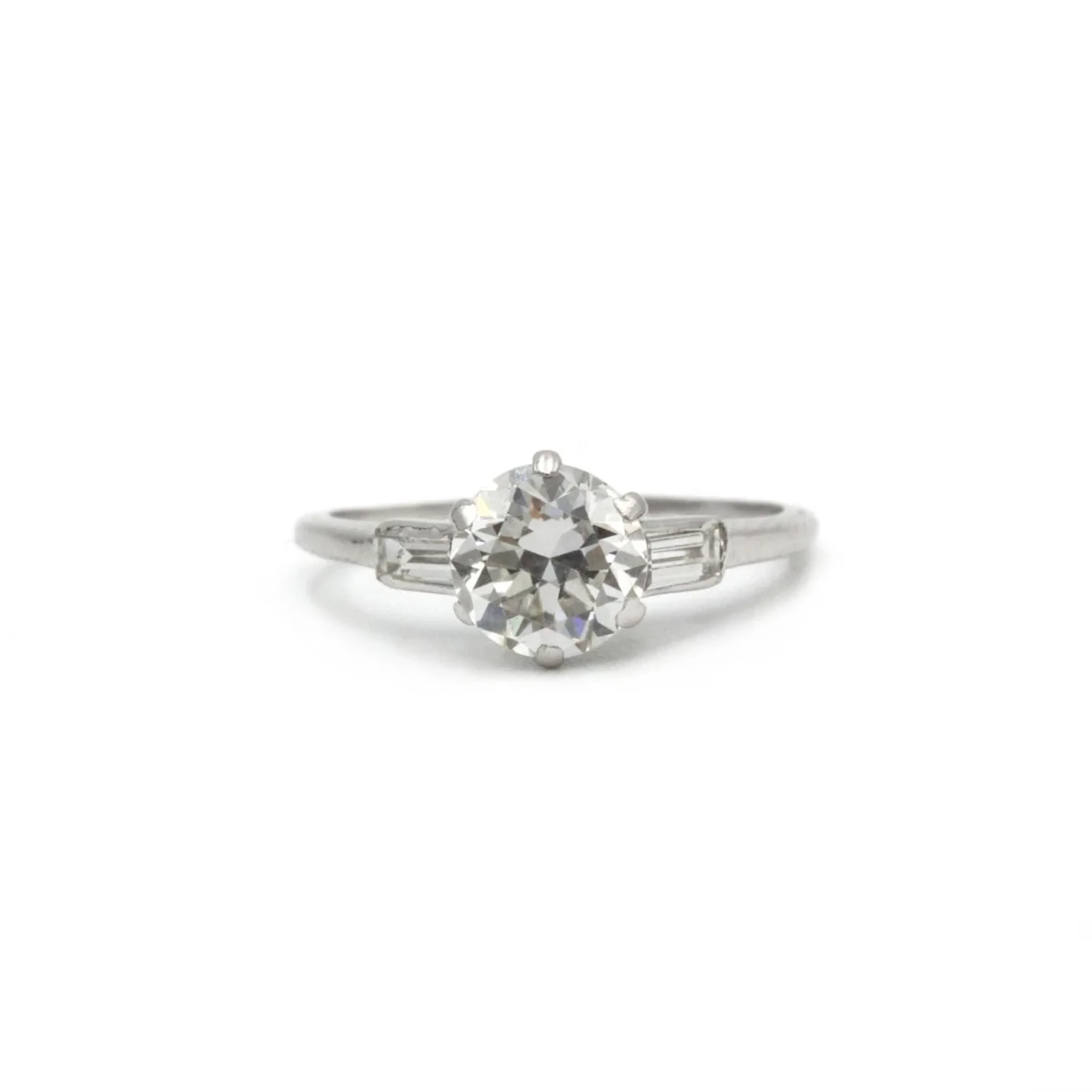 Ring Solitaire in white gold and diamonds