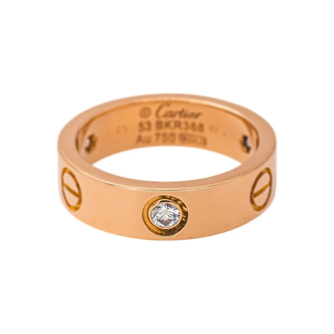 Cartier Love Ring in Rose gold with Diamonds