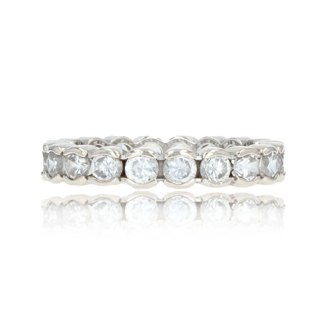 White Gold and Diamond Wedding Band
