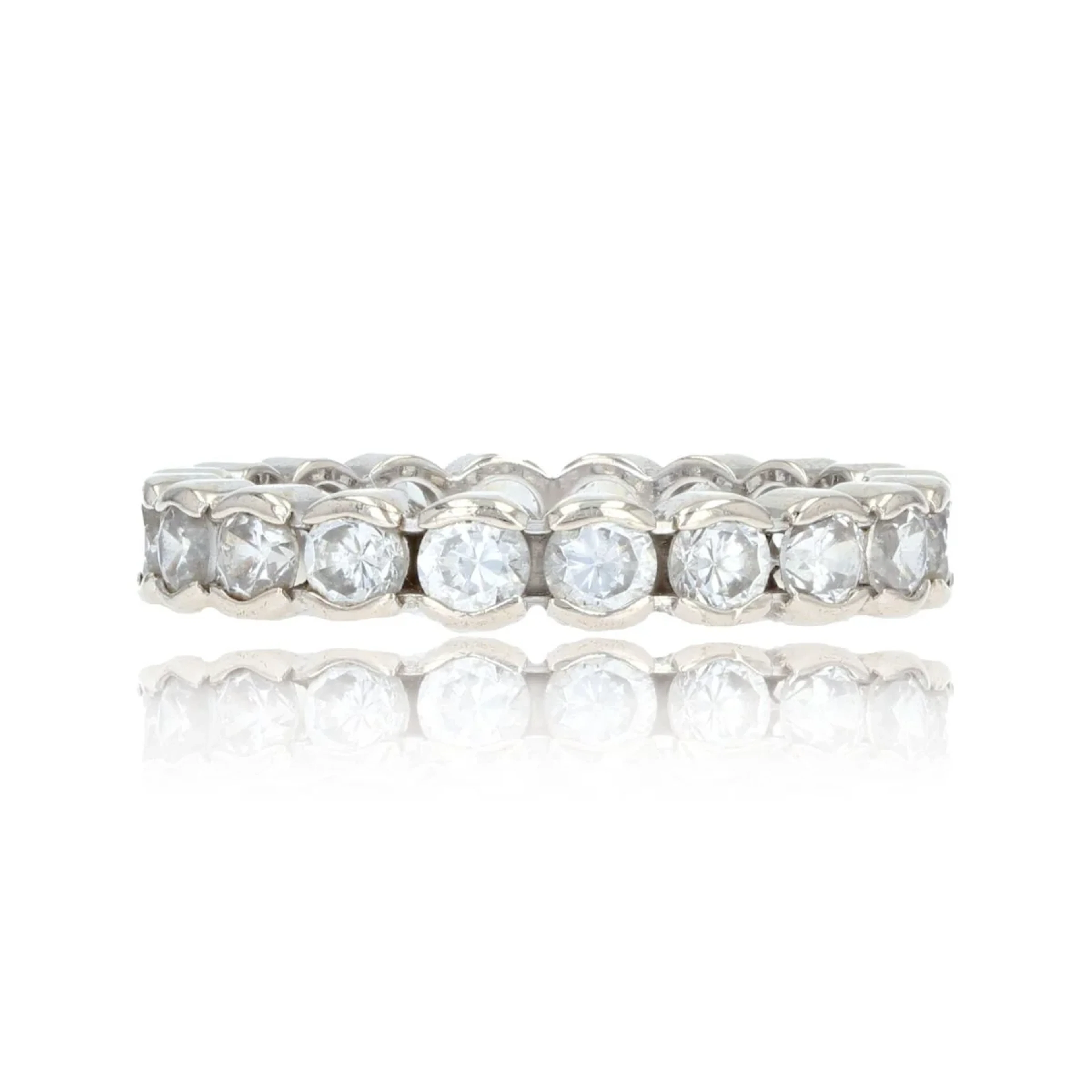 White Gold and Diamond Wedding Band