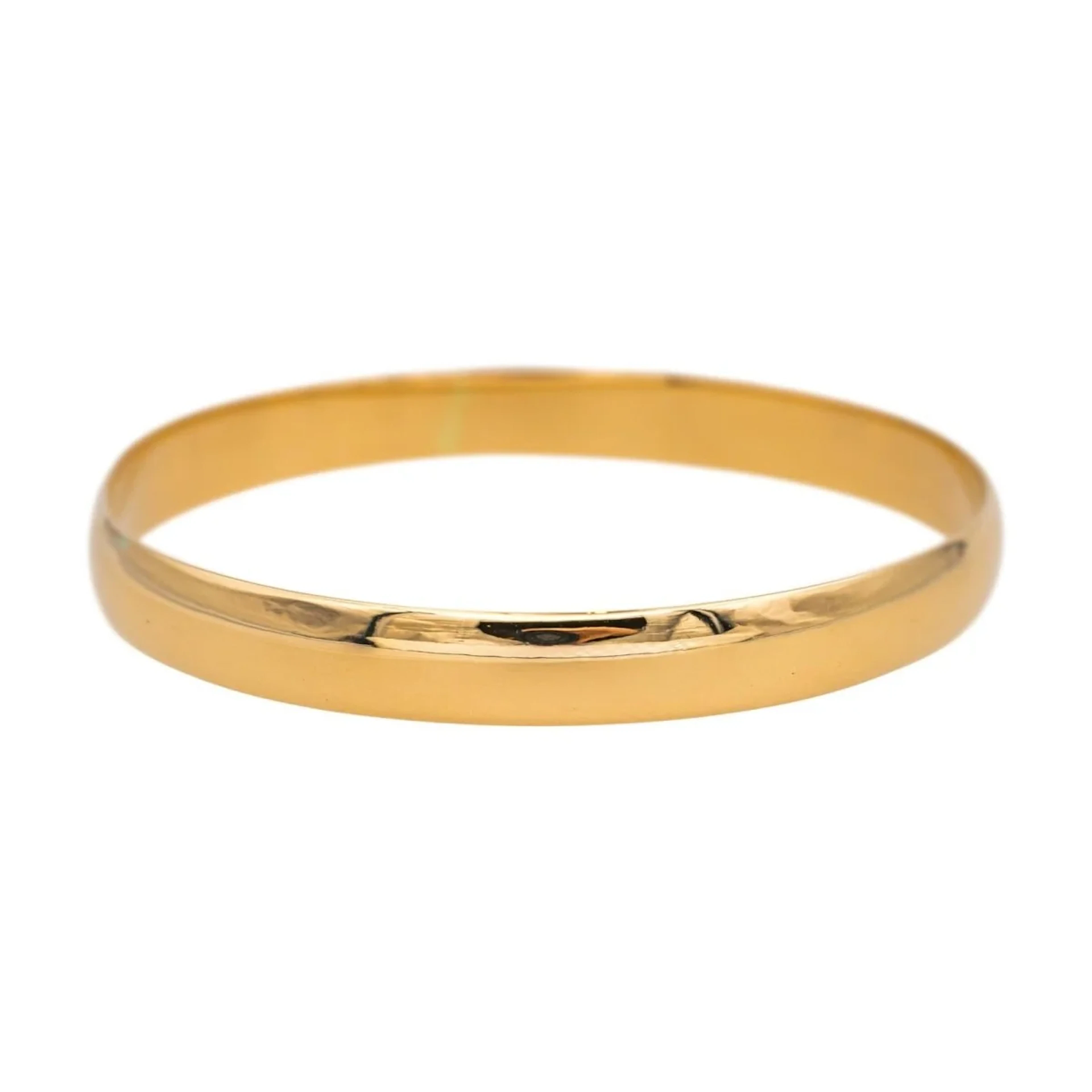 Yellow gold bangle bracelet
